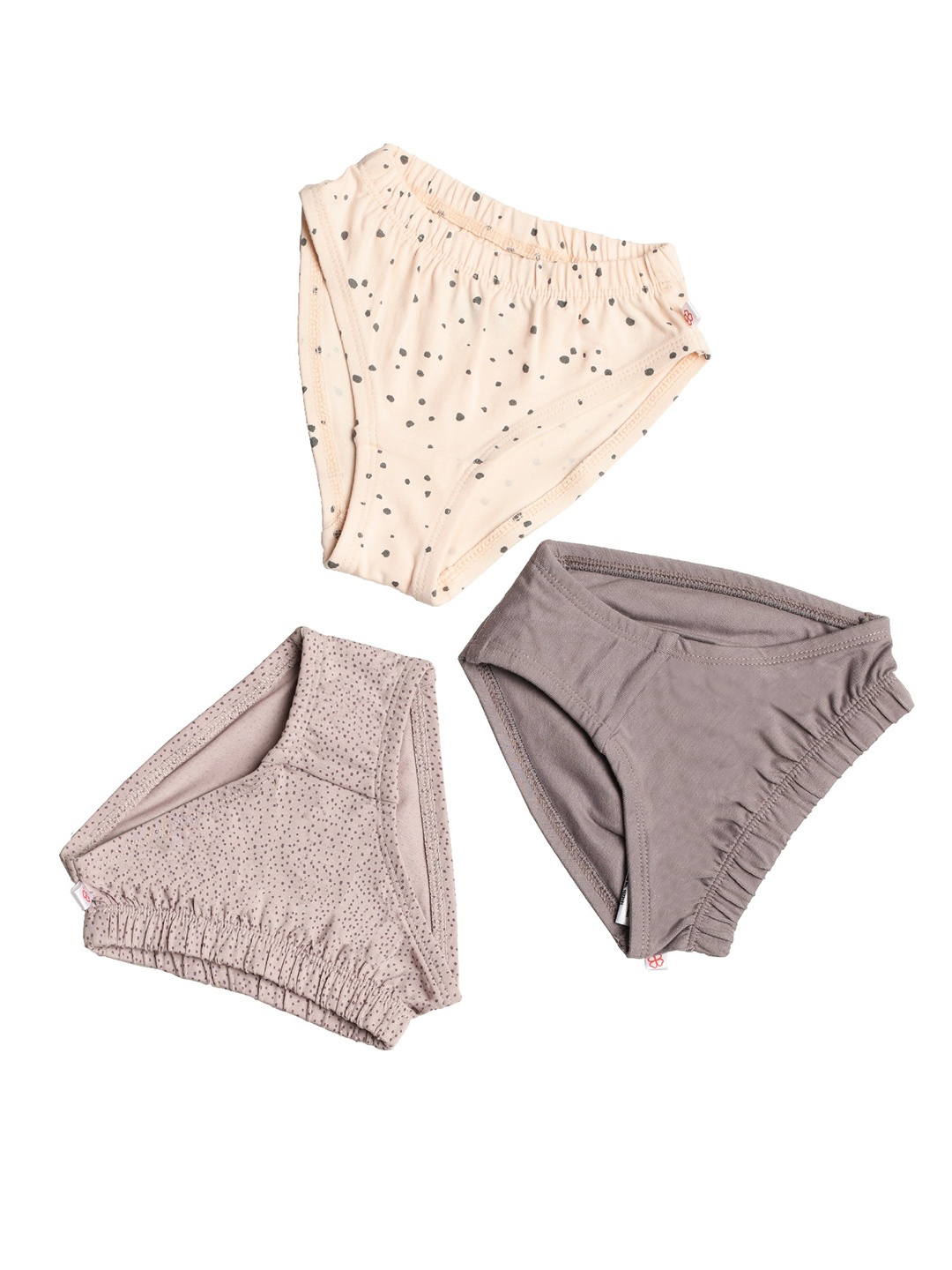 

GREENDIGO Pack of 3 Grey Organic Cotton Basic Briefs