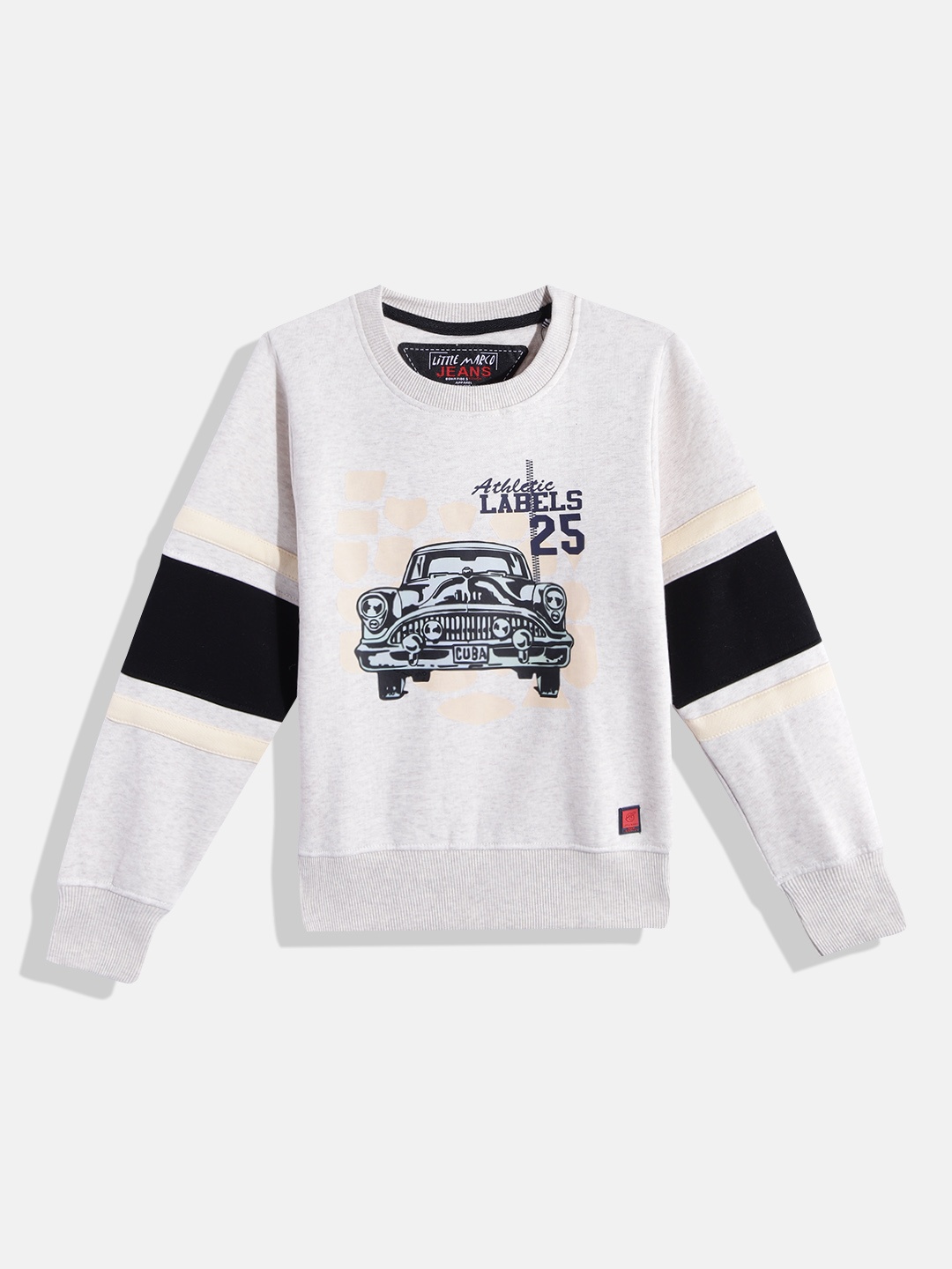 

Little Marco Boys Beige & Grey Graphic Print Sweatshirt