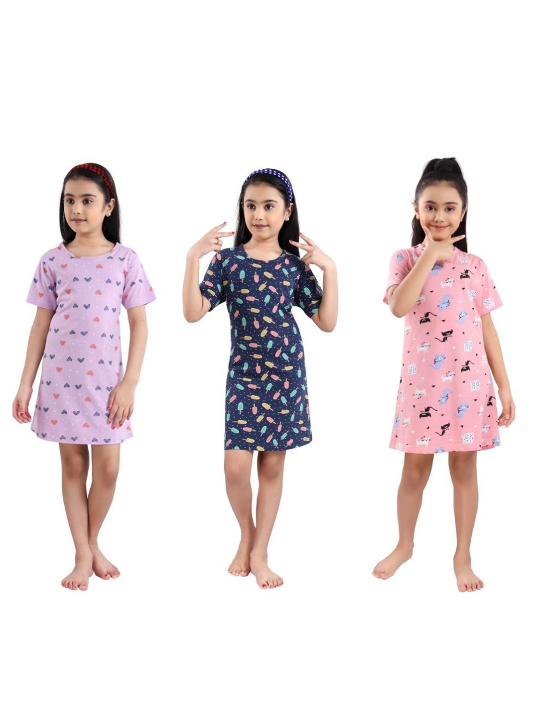 

9shines Label Girls Assorted Printed Nightdress