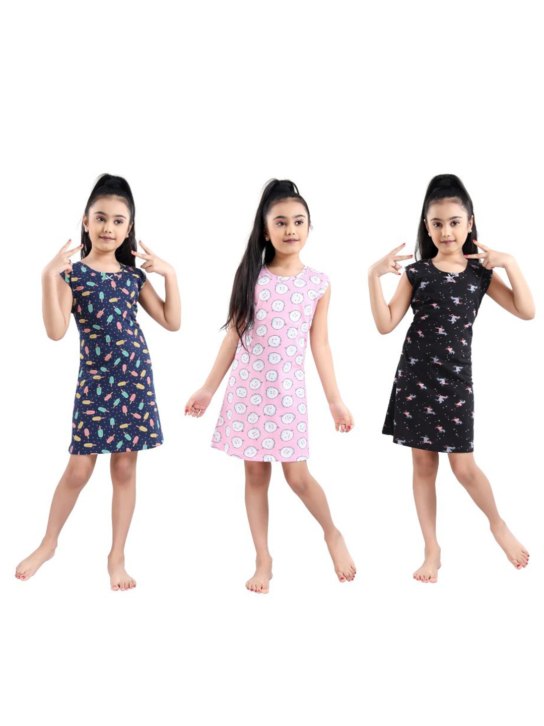 

9shines Label Girls Assorted Printed Nightdress