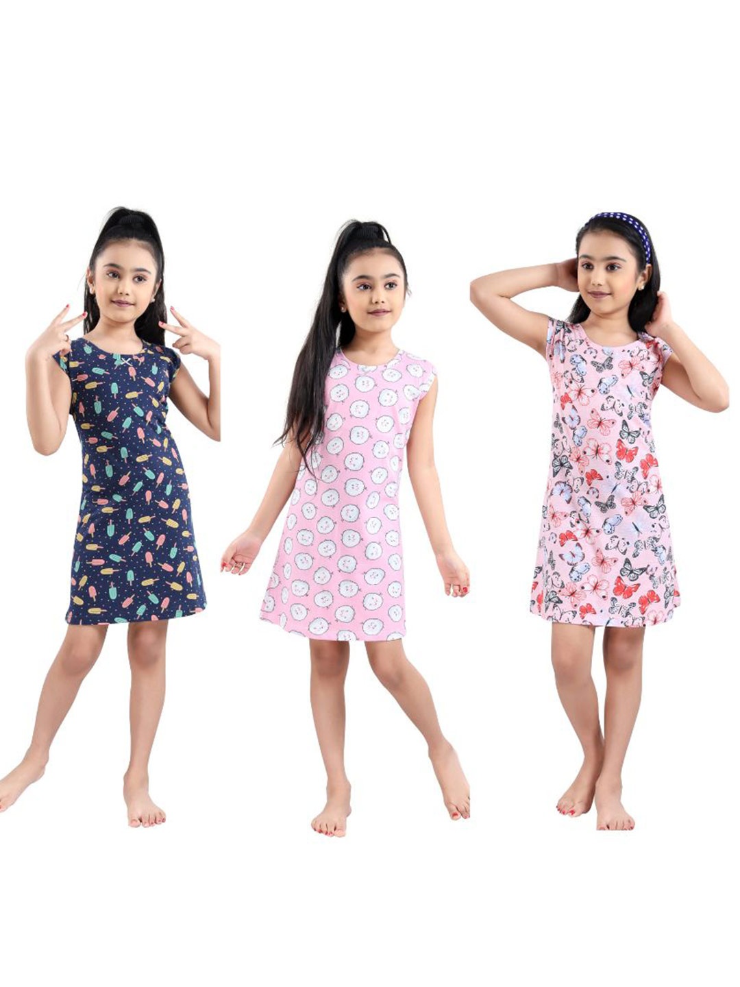 

9shines Label Girls Assorted Printed Nightdress