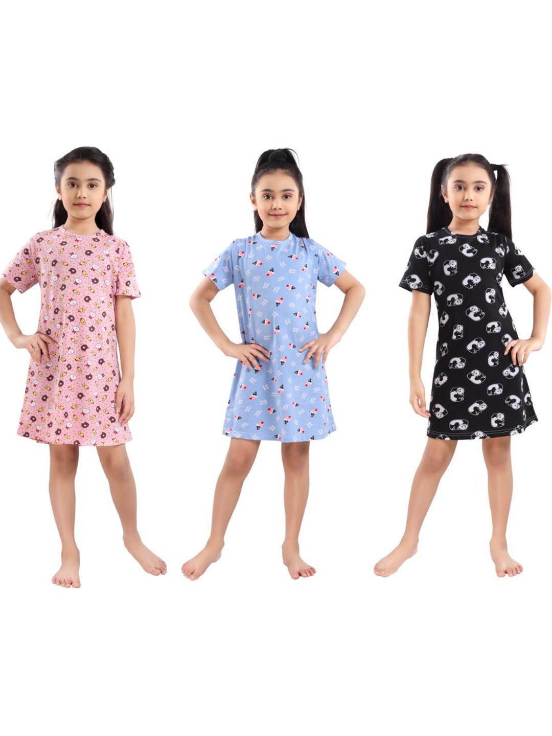

9shines Label Girls Assorted Printed Nightdress
