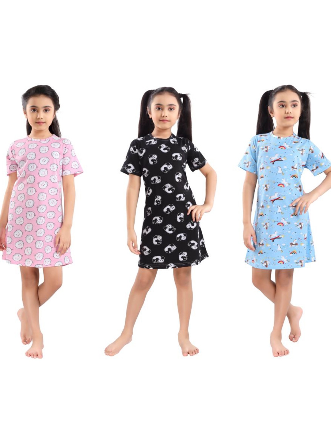 

9shines Label Girls Assorted Printed Nightdress