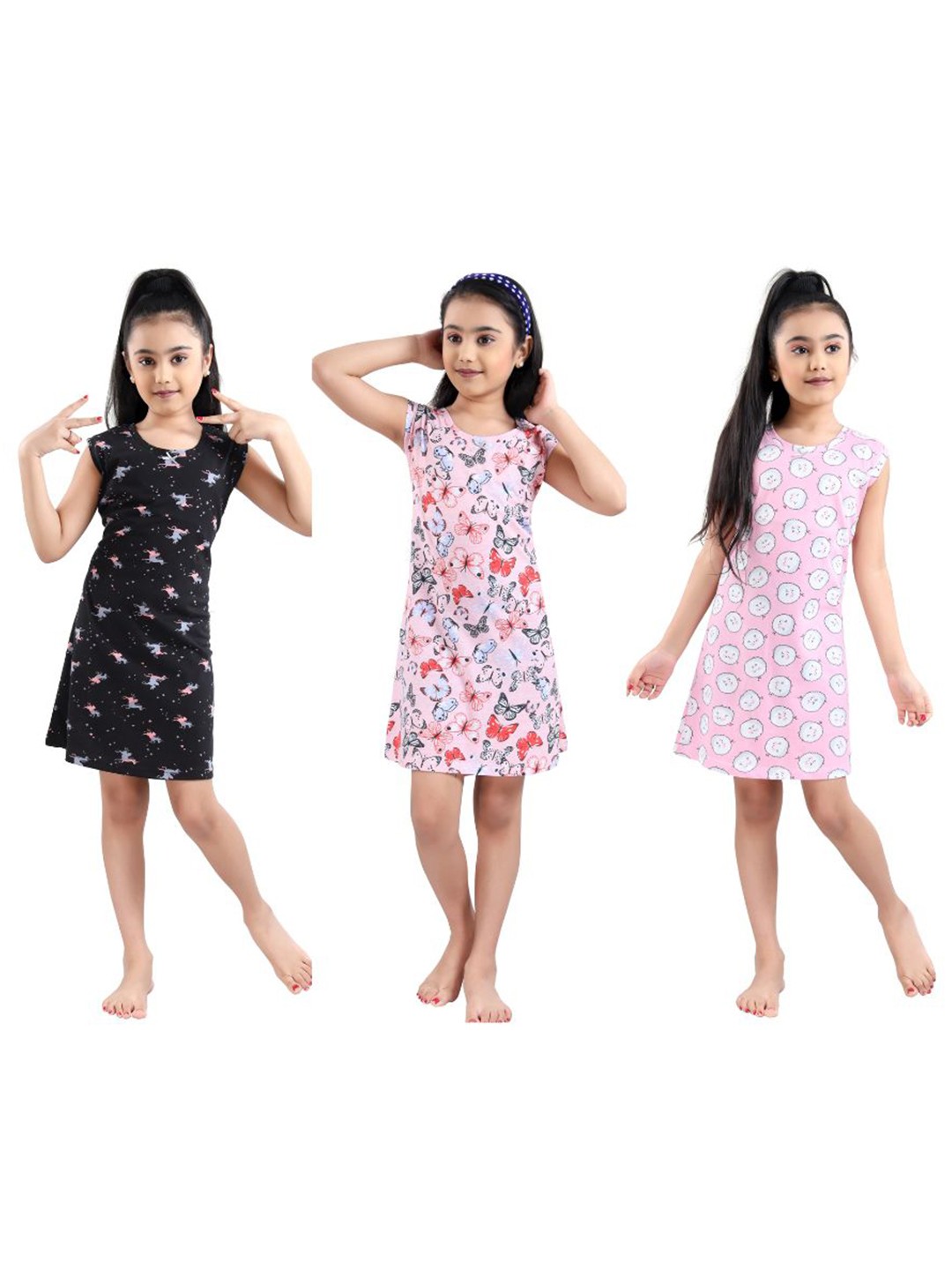 

9shines Label Girls Assorted Printed Nightdress
