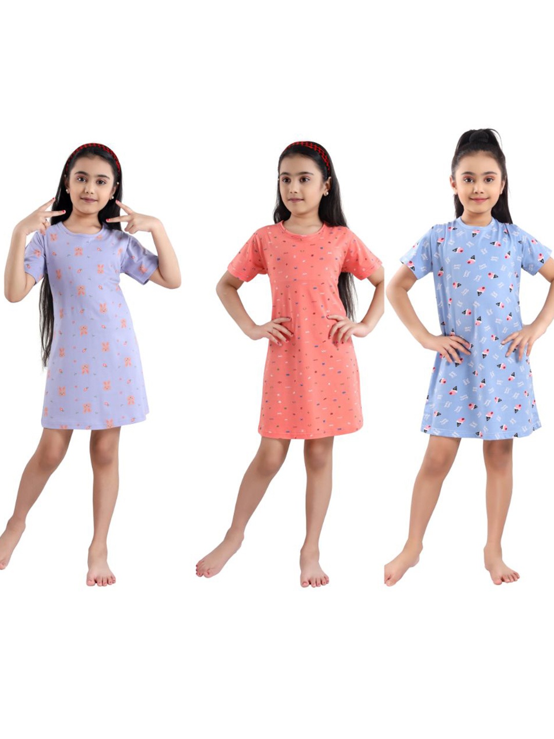 

9shines Label Girls Assorted Printed Nightdress