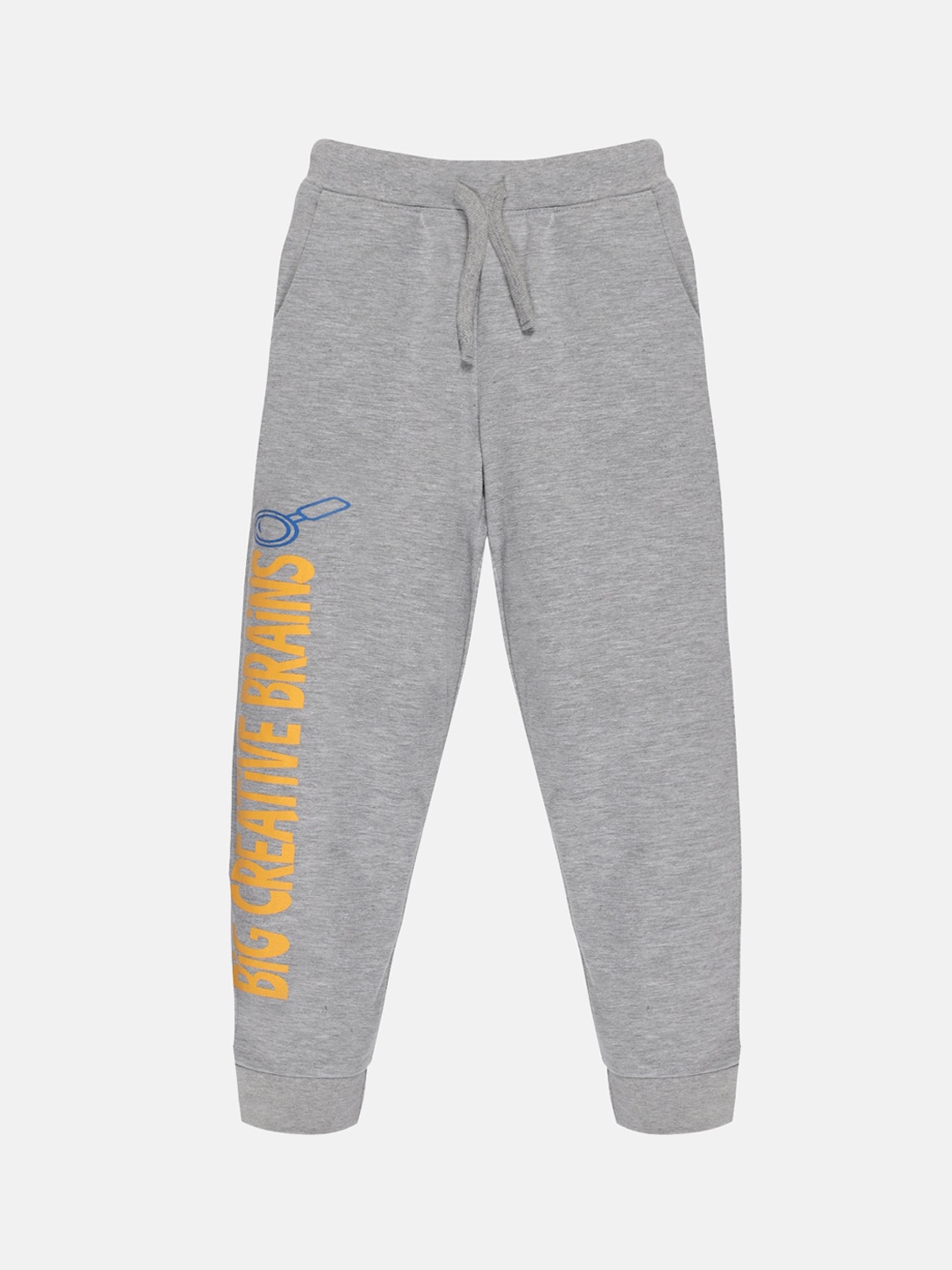 

KiddoPanti Boys Grey Melange Solid Pure Cotton Joggers
