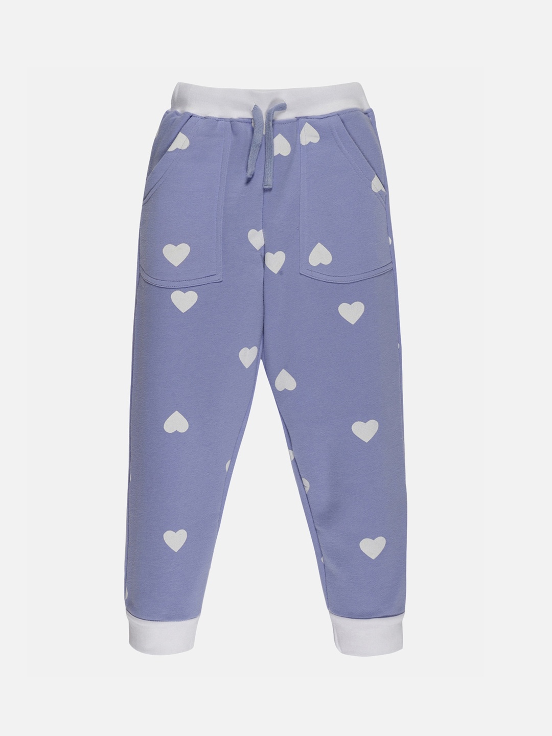 

KiddoPanti Girls Printed Joggers, Purple