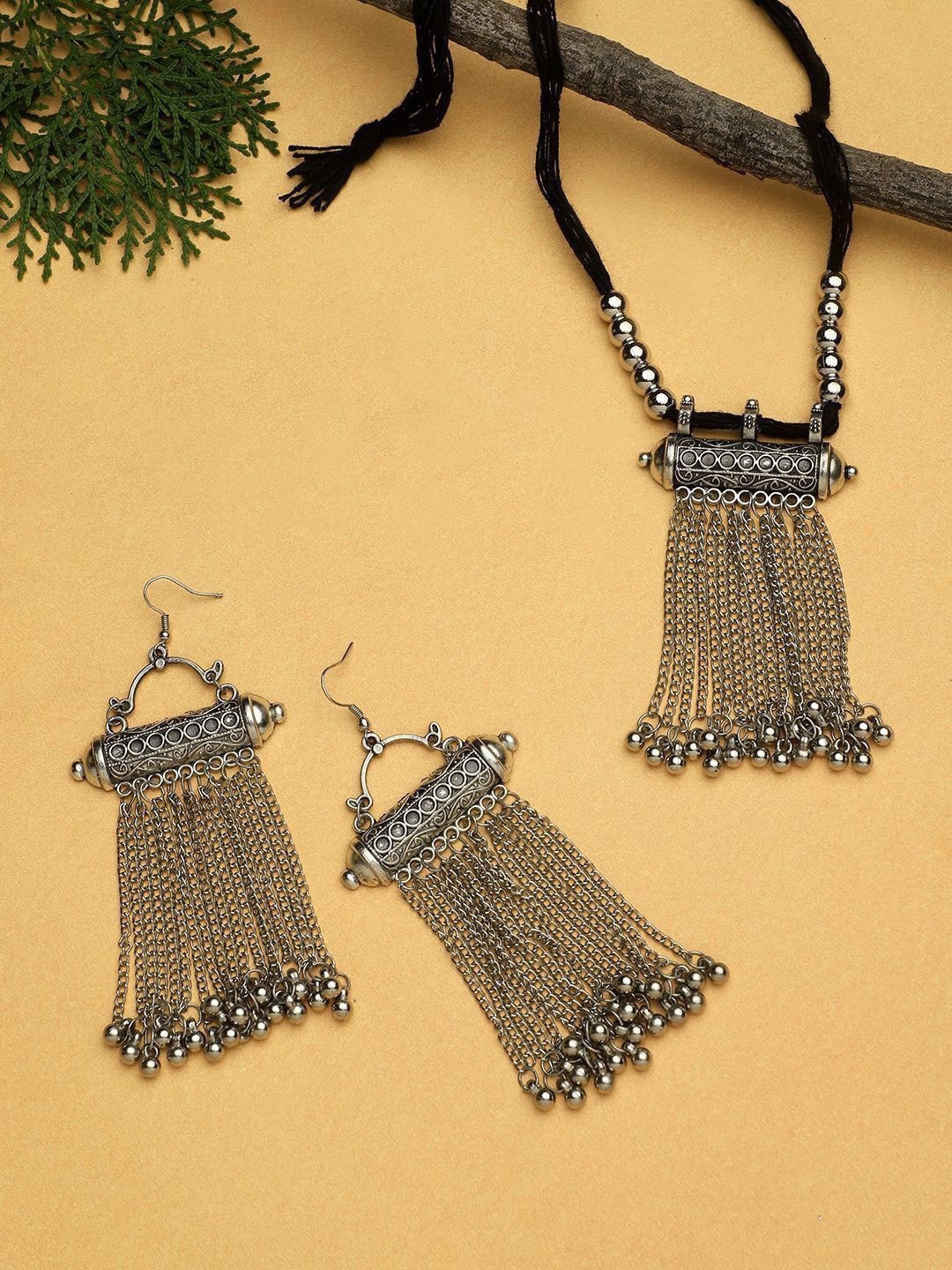 

CARDINAL Oxidised Silver-Plated Jewellery Set