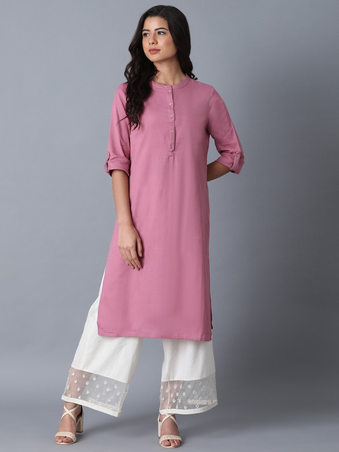 

W Women Purple Kurta