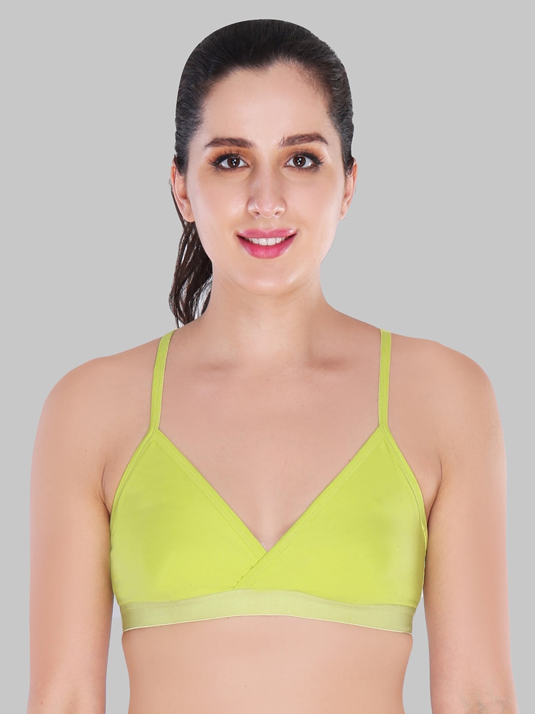 

Innocence Women Lime Green Bra