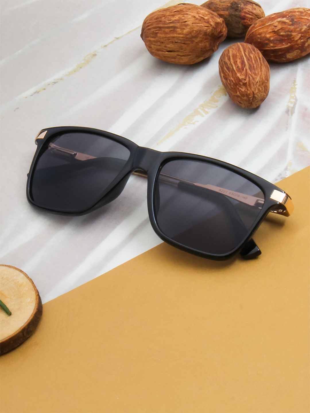 

Ted Smith Unisex Grey Lens & Black Wayfarer Sunglasses with UV Protected Lens
