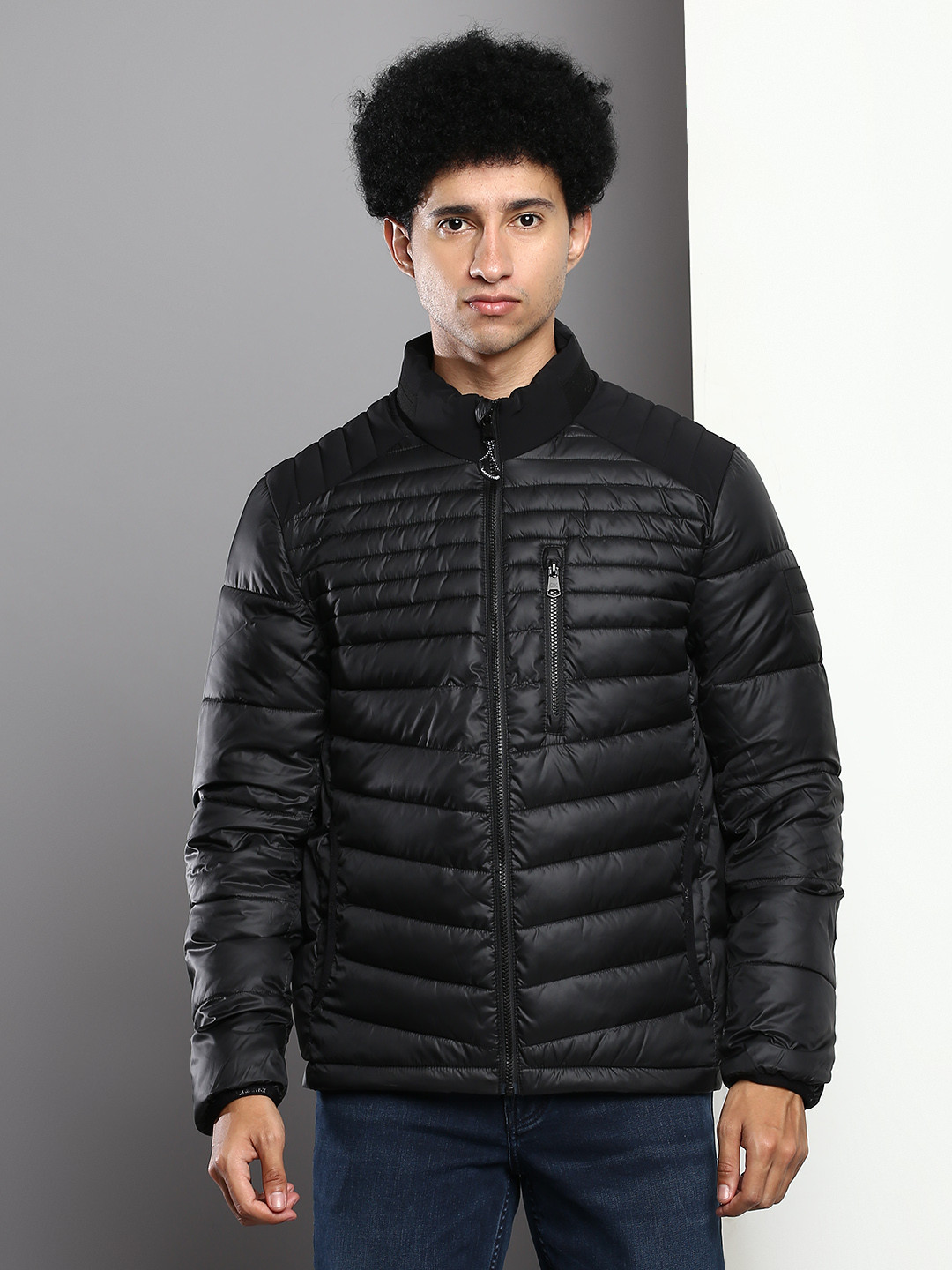 

Calvin Klein Jeans Men Black Solid Puffer Jacket