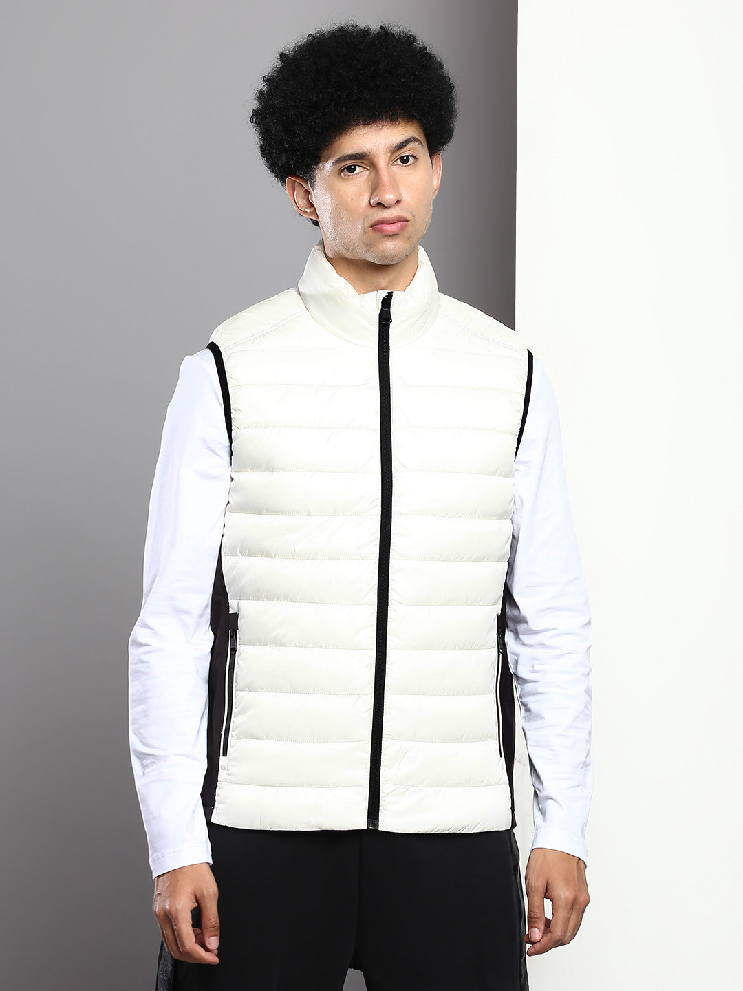 

Calvin Klein Jeans Men Off White Solid Puffer Jacket