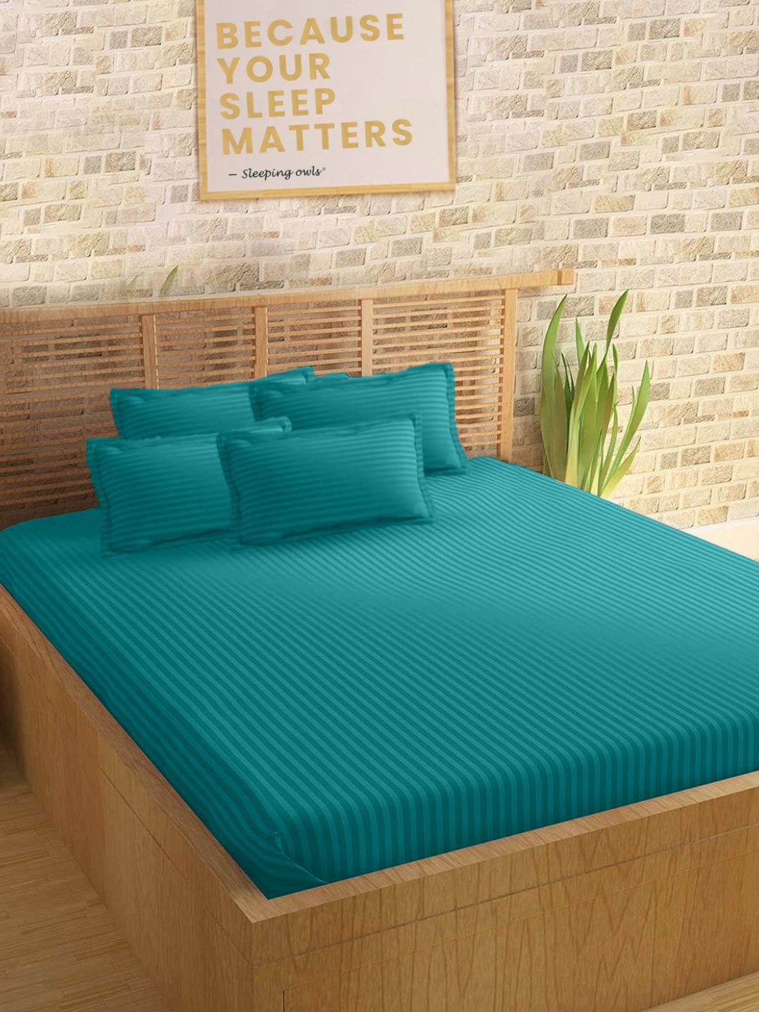 

Sleeping Owls- because your sleep matters Unisex Green Bedsheets