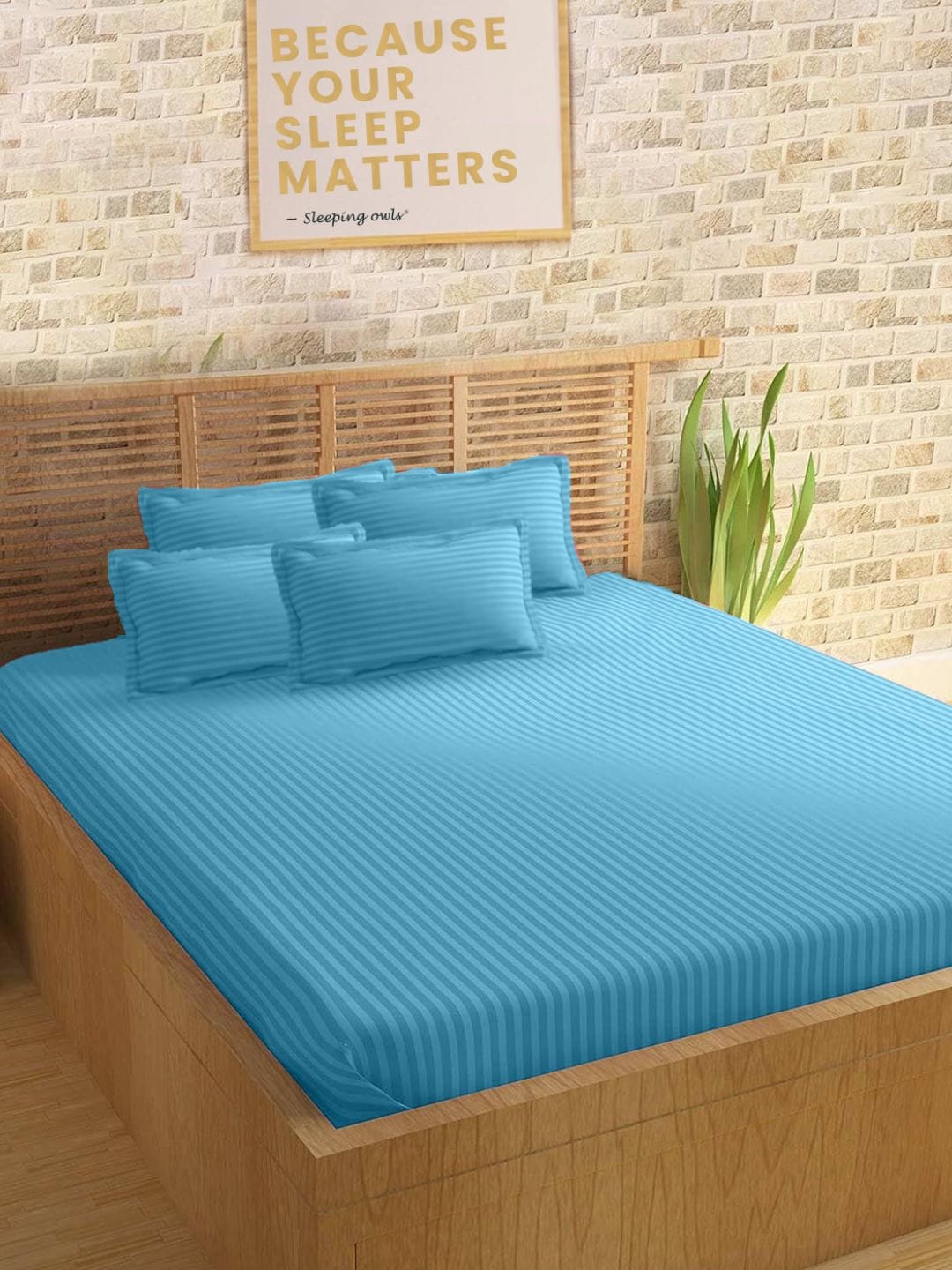

Sleeping Owls- because your sleep matters Unisex Blue Bedsheets
