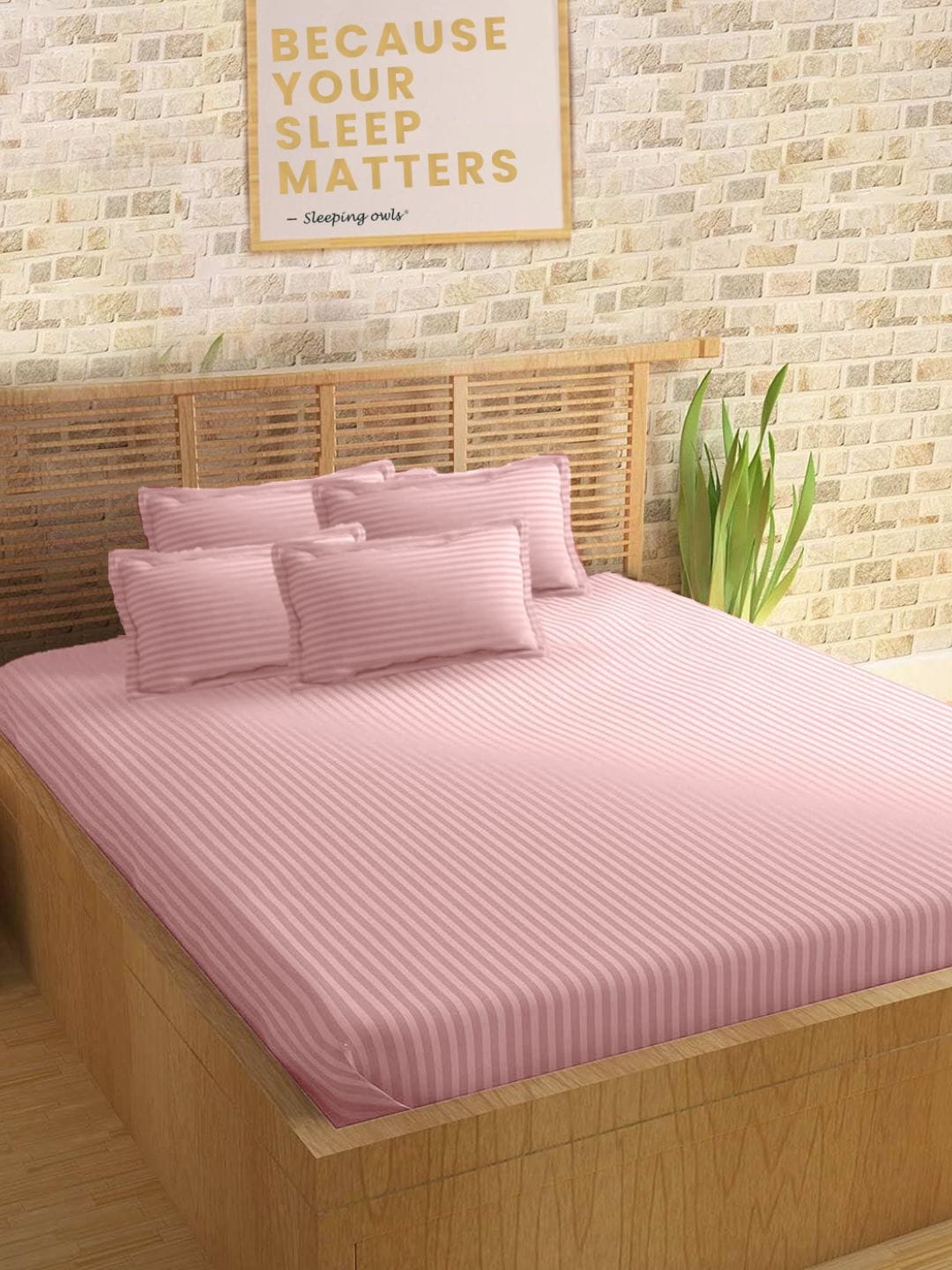 

Sleeping Owls- because your sleep matters Unisex Pink Bedsheets