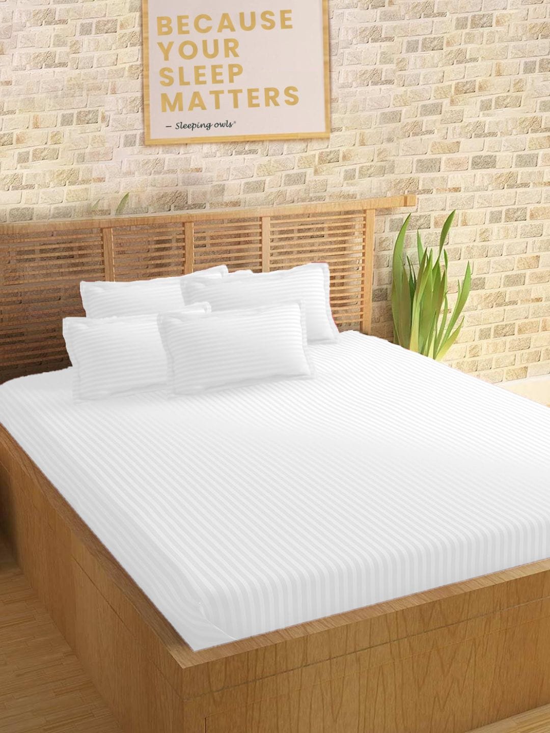 

Sleeping Owls- because your sleep matters Unisex White Bedsheets