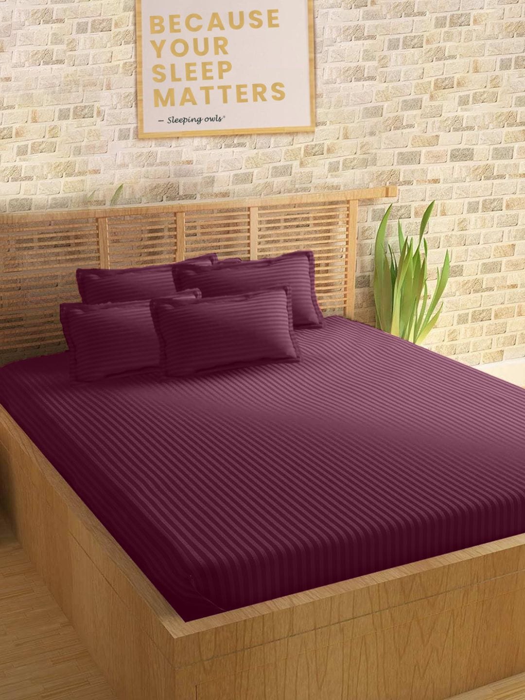 

Sleeping Owls- because your sleep matters Unisex Burgundy Bedsheets