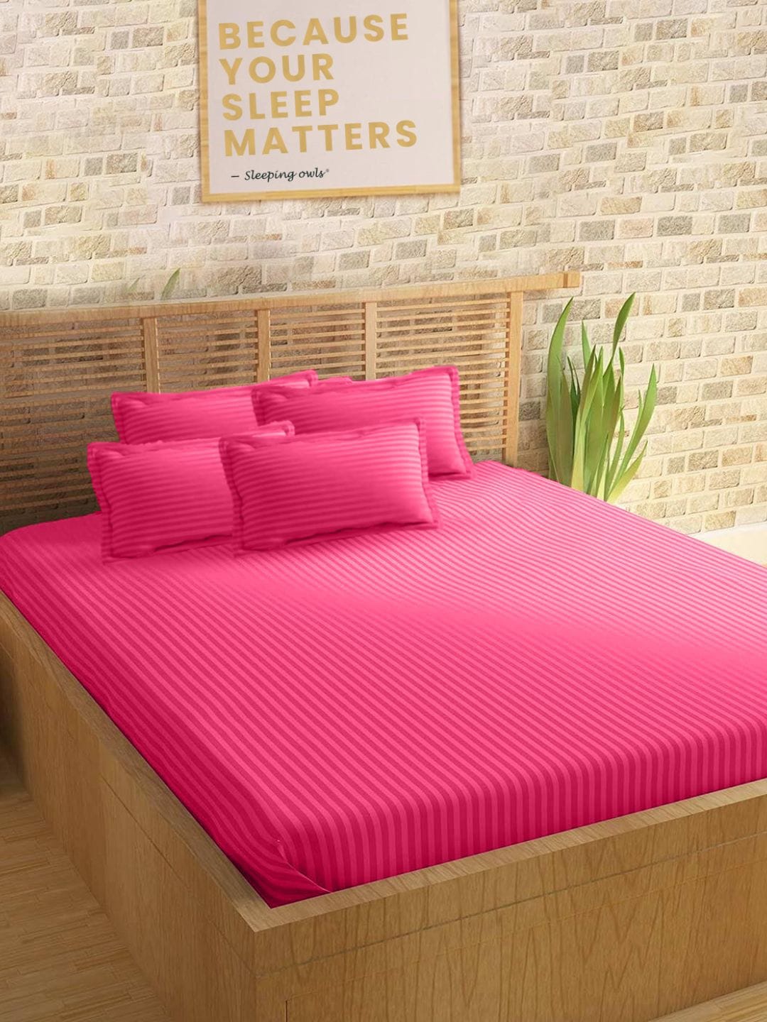 

Sleeping Owls- because your sleep matters Unisex Pink Bedsheets