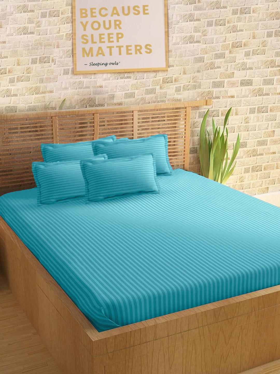 

Sleeping Owls- because your sleep matters Unisex Blue Bedsheets