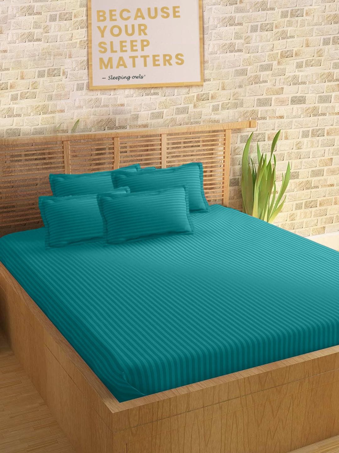 

Sleeping Owls- because your sleep matters Unisex Green Bedsheets