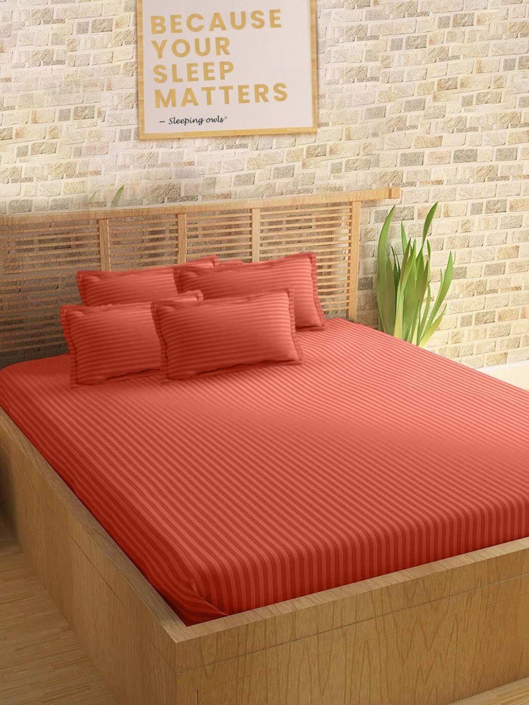 

Sleeping Owls- because your sleep matters Unisex Rust Bedsheets