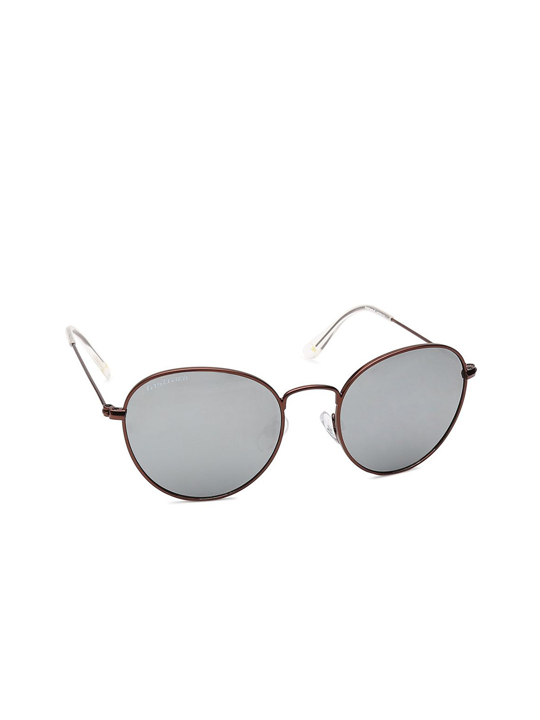 

Fastrack Unisex Grey Lens & Brown Round Sunglasses with UV Protected Lens