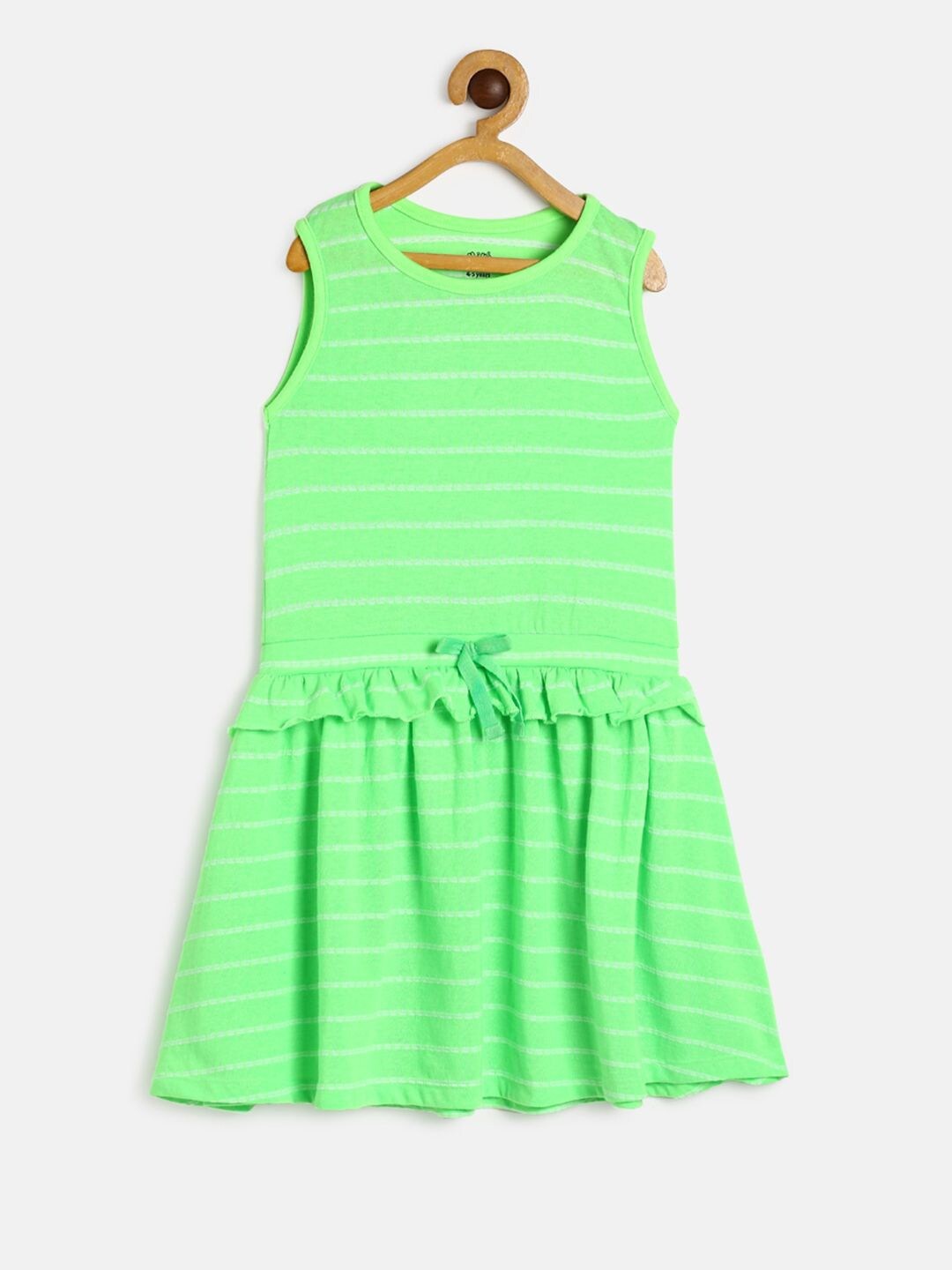 

MINI KLUB Green Striped A-Line Dress