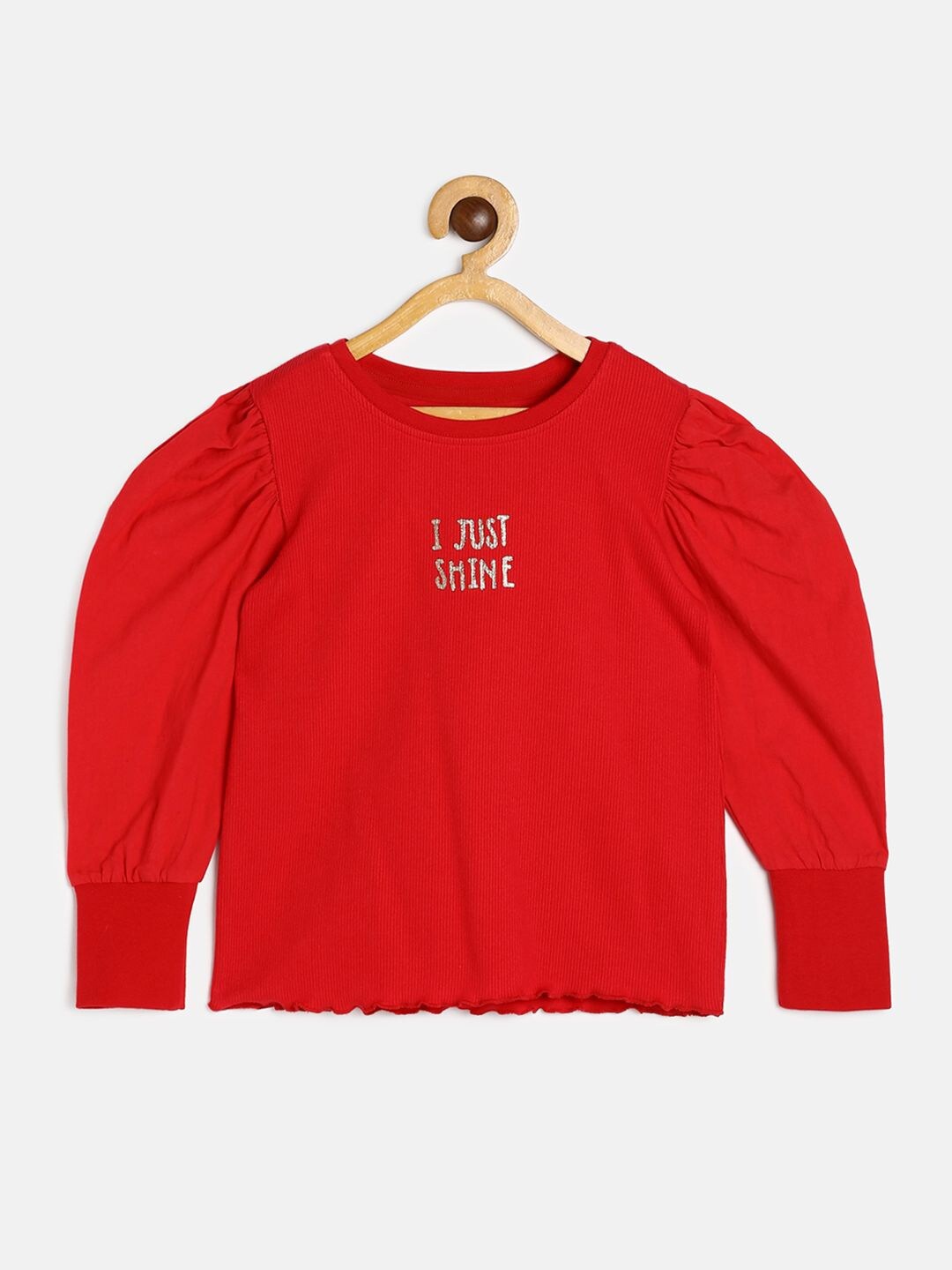 

MINI KLUB Red Print Organic Cotton Knitted Top