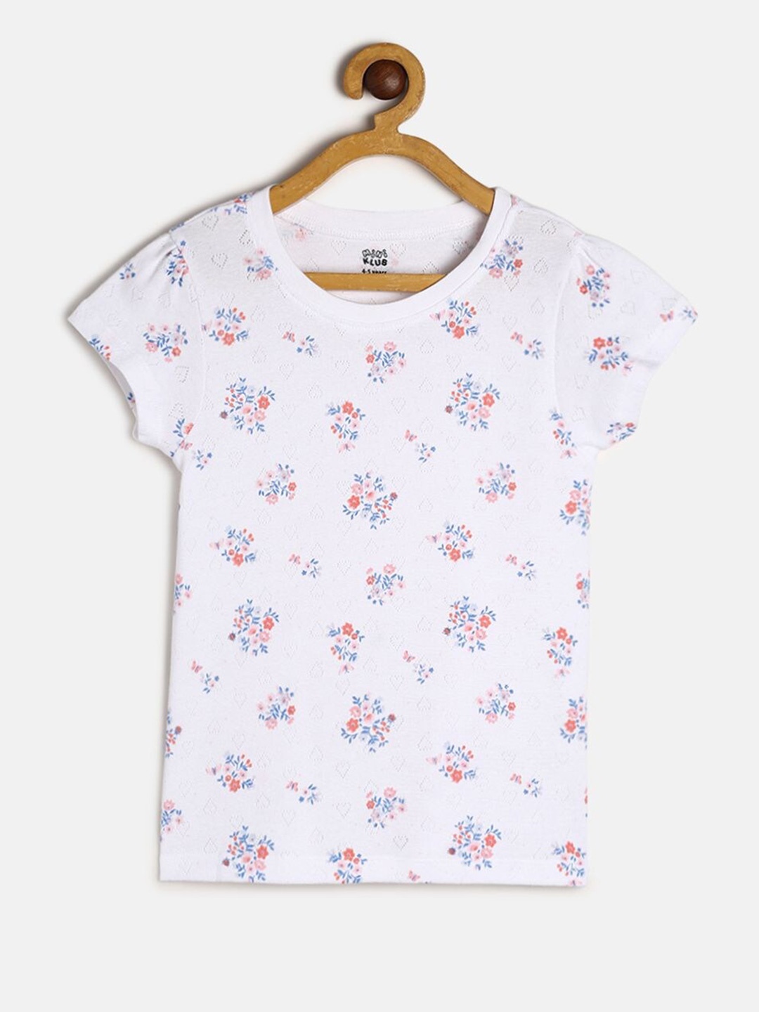 

MINI KLUB Off White Floral Print Top