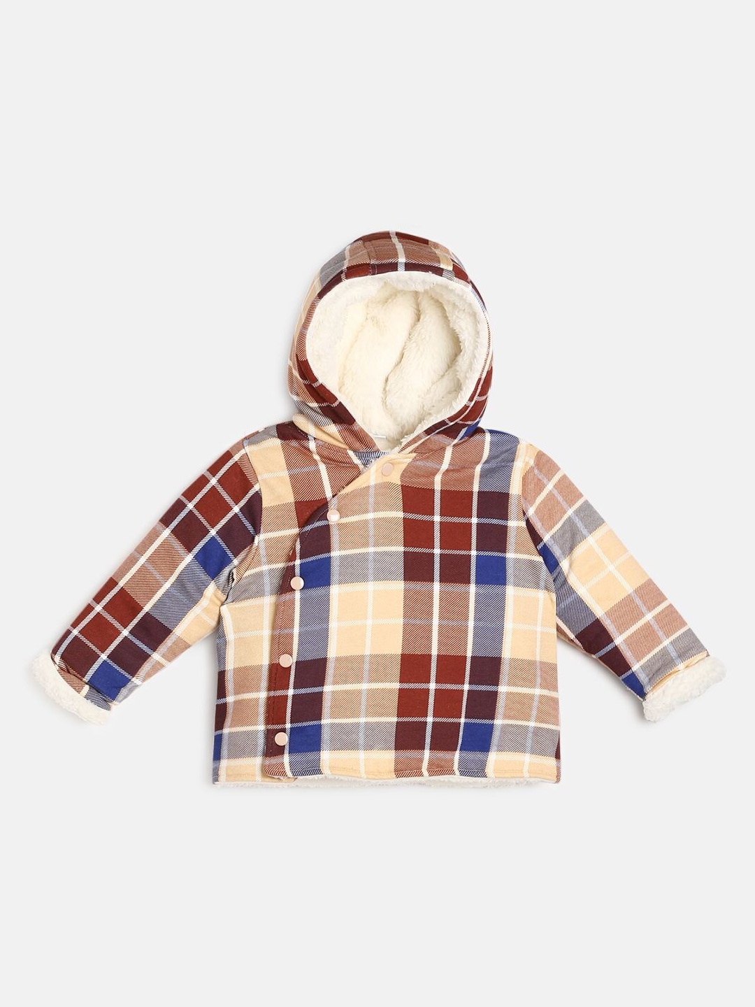 

MINI KLUB Boys Brown Checked Longline Tailored Jacket