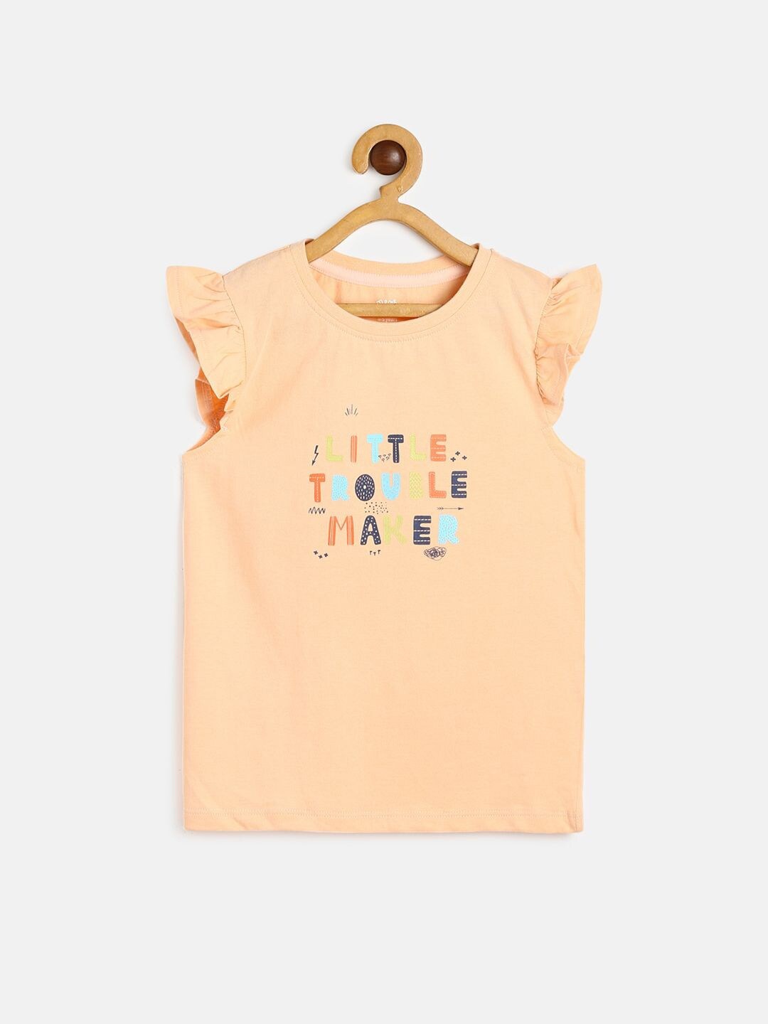 

MINI KLUB Beige Print Pure Cotton Top
