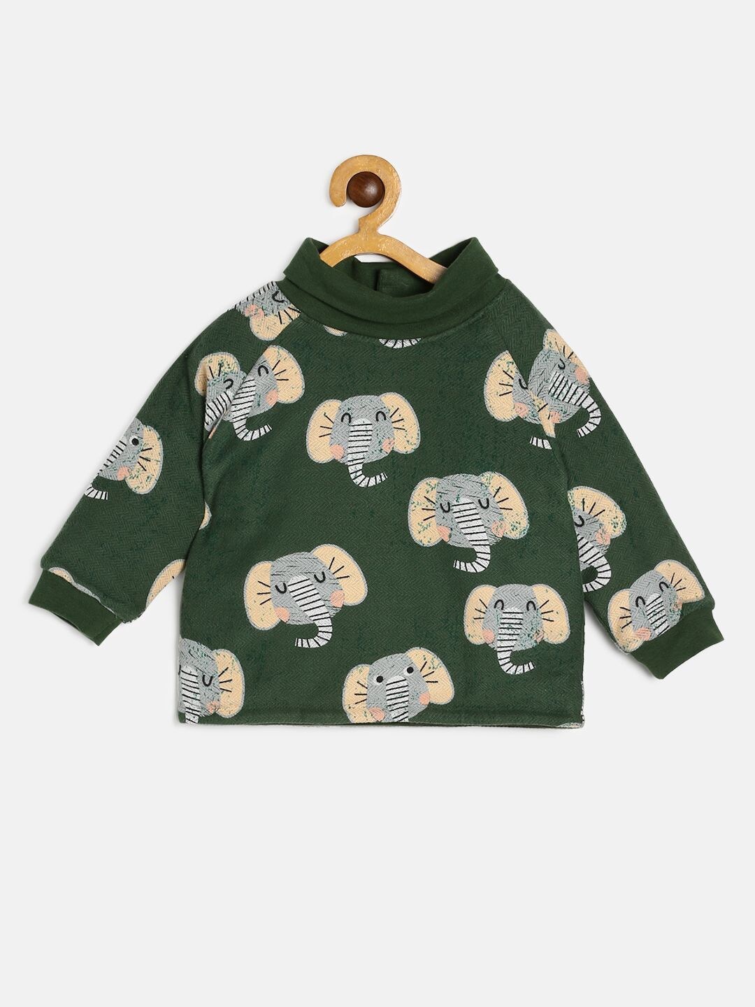 

MINI KLUB Boys Green Printed Sweatshirt