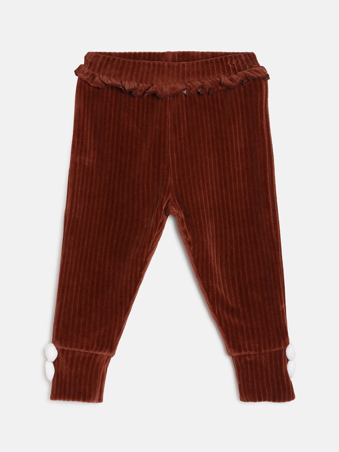 

MINI KLUB Girls Brown Solid Leggings