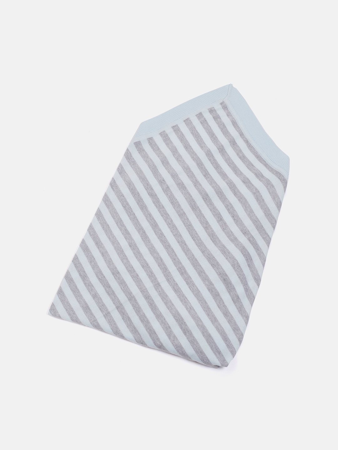 

JWAAQ Blue Striped Heavy Winter 600 GSM Single Bed Blanket