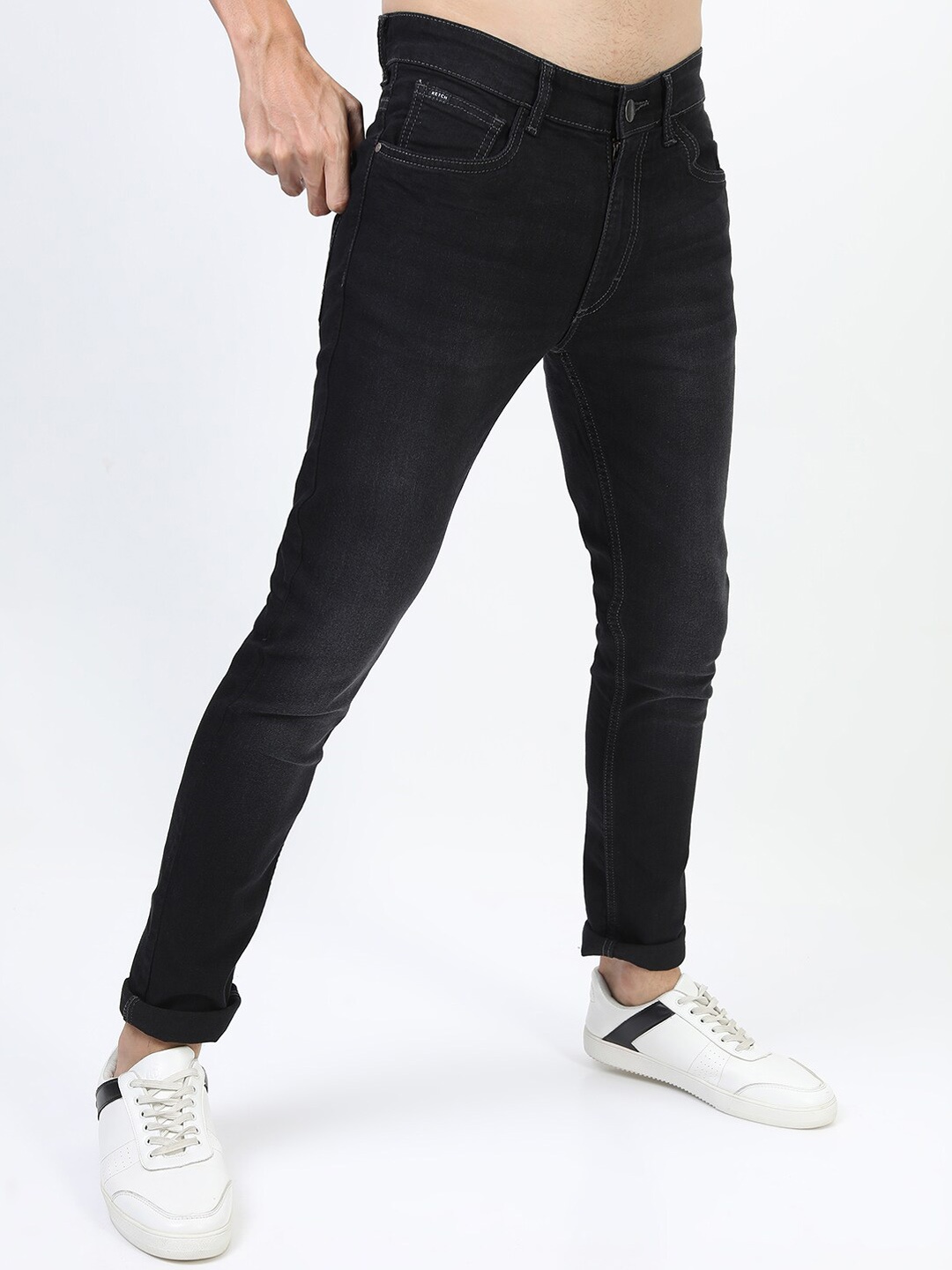 

KETCH Men Grey Slim Fit Clean look Stretchable Jeans