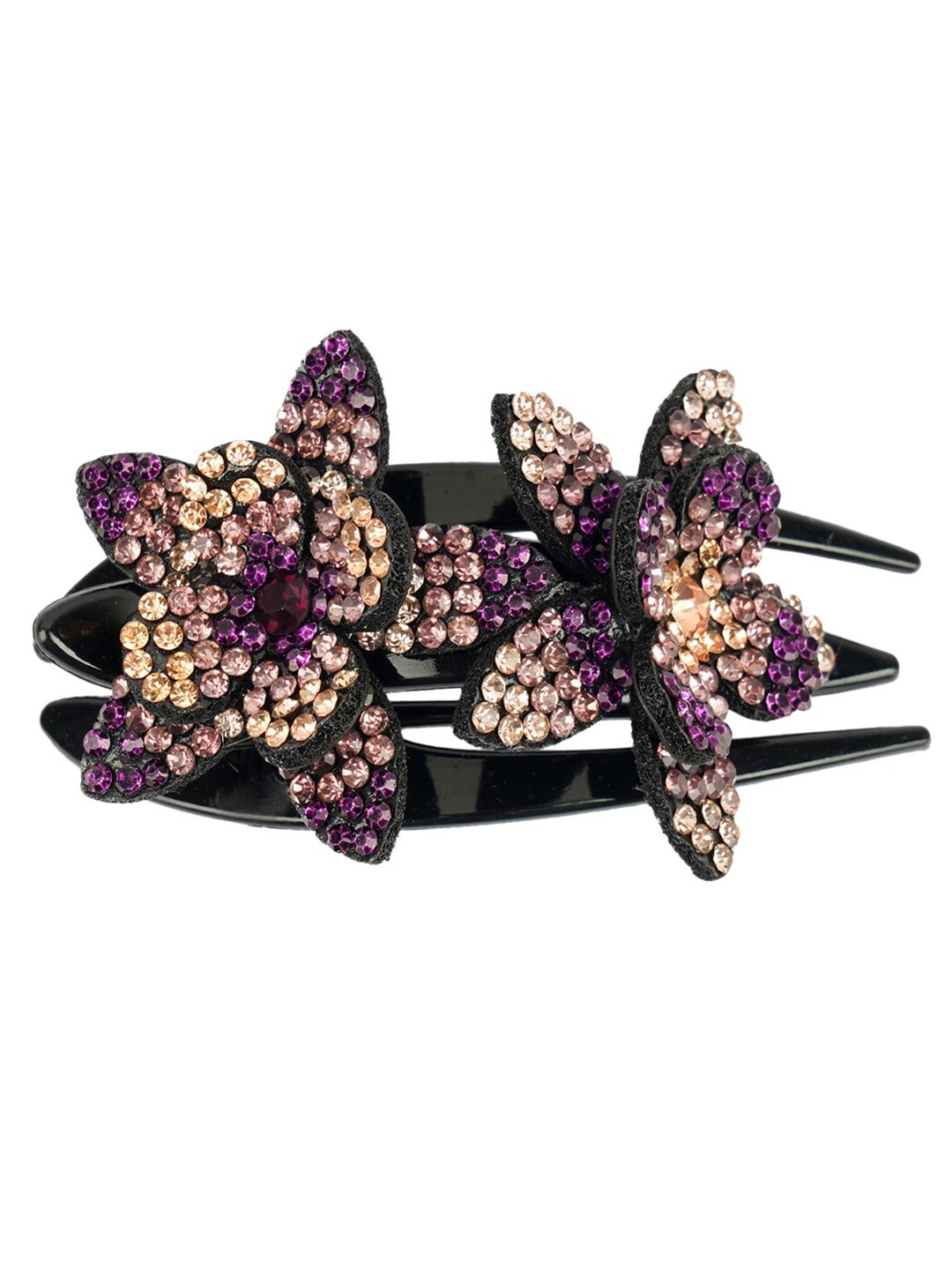 

MIZORRI Women Multicoloured Embellished French Barrette, Multi