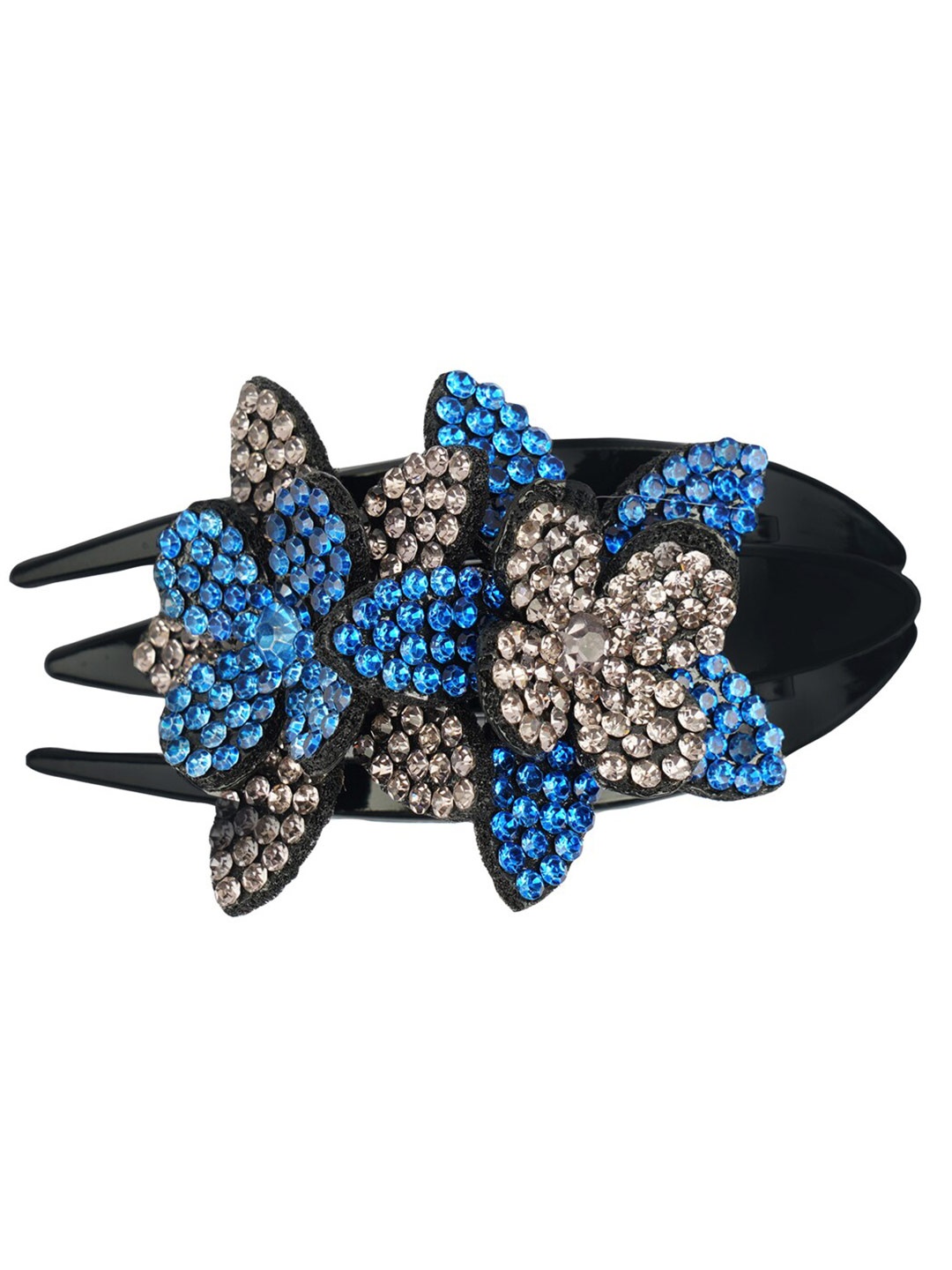 

MIZORRI Women Blue & Black Embellished French Barrette