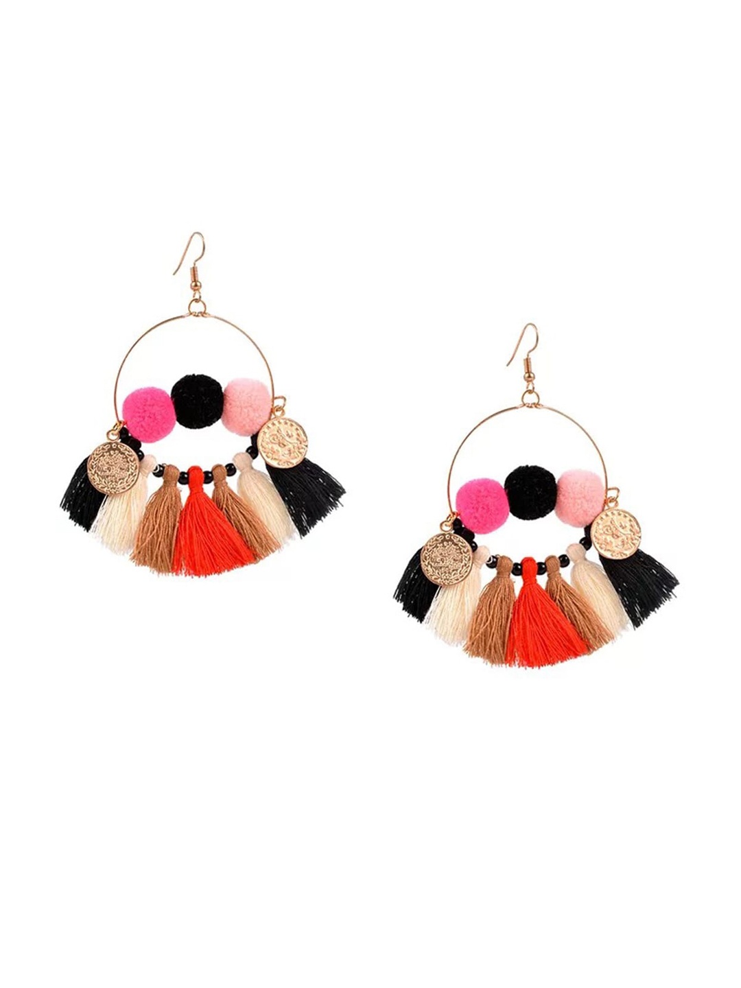 

MIZORRI Multicoloured Contemporary Drop Earrings, Multi