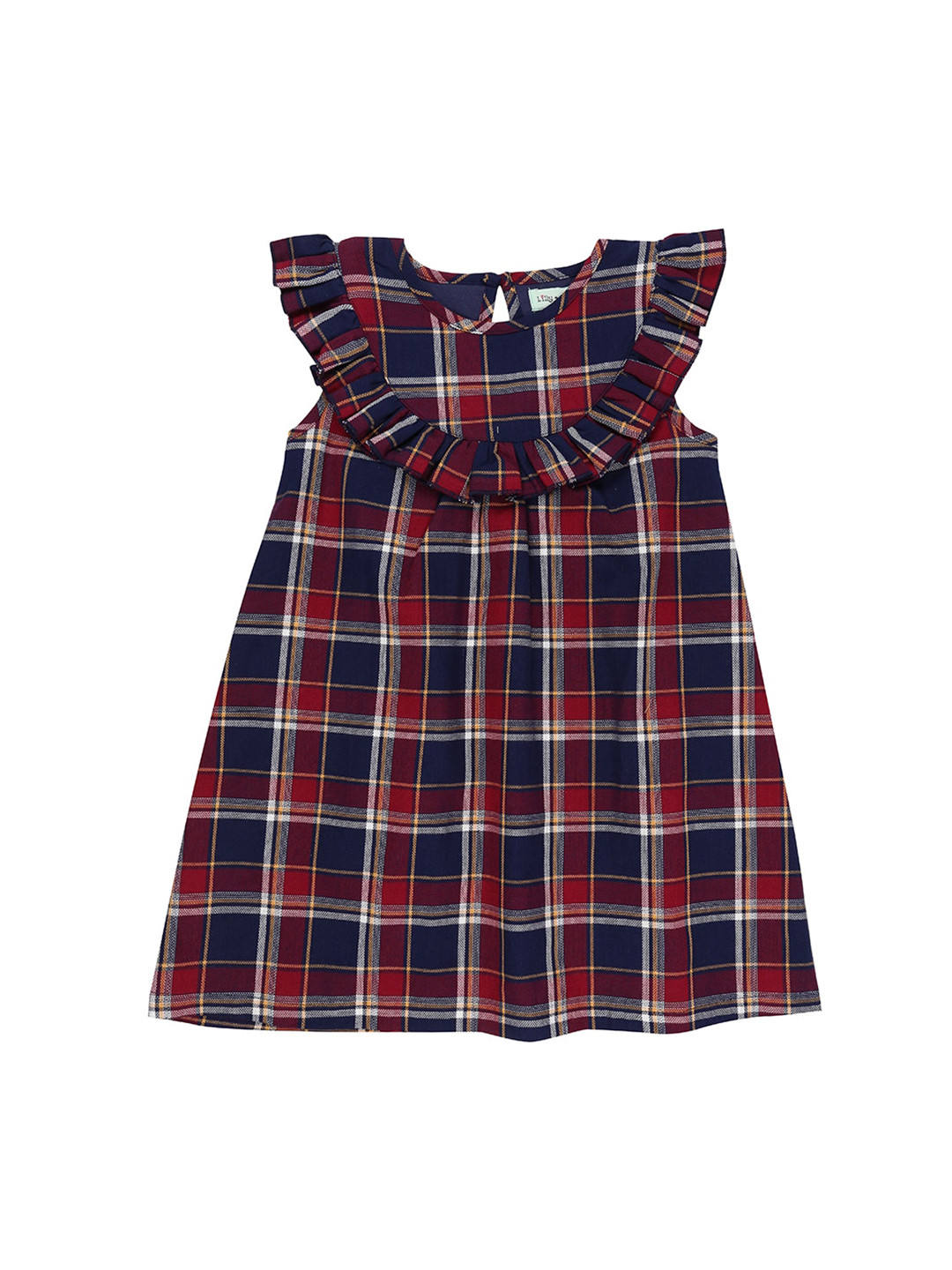 

Lilly and Sid Multicoloured Checked A-Line Mini Dress, Multi
