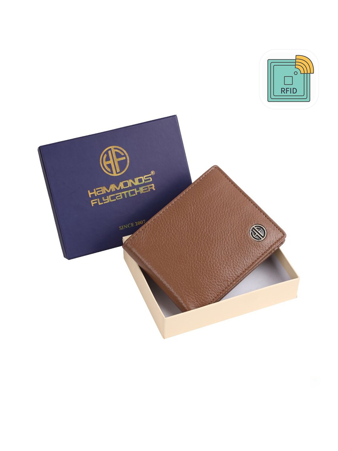 

HAMMONDS FLYCATCHER Men Brown Leather Two Fold Wallet