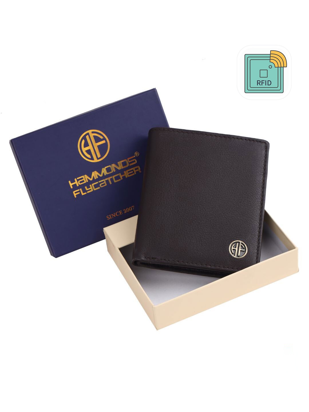 

HAMMONDS FLYCATCHER Men Brown Leather Two Fold Wallet