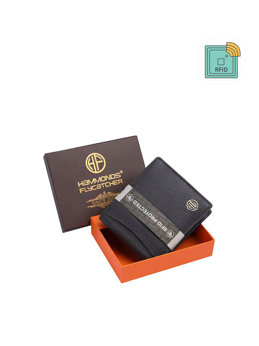 

HAMMONDS FLYCATCHER Men Grey Leather Two Fold Wallet