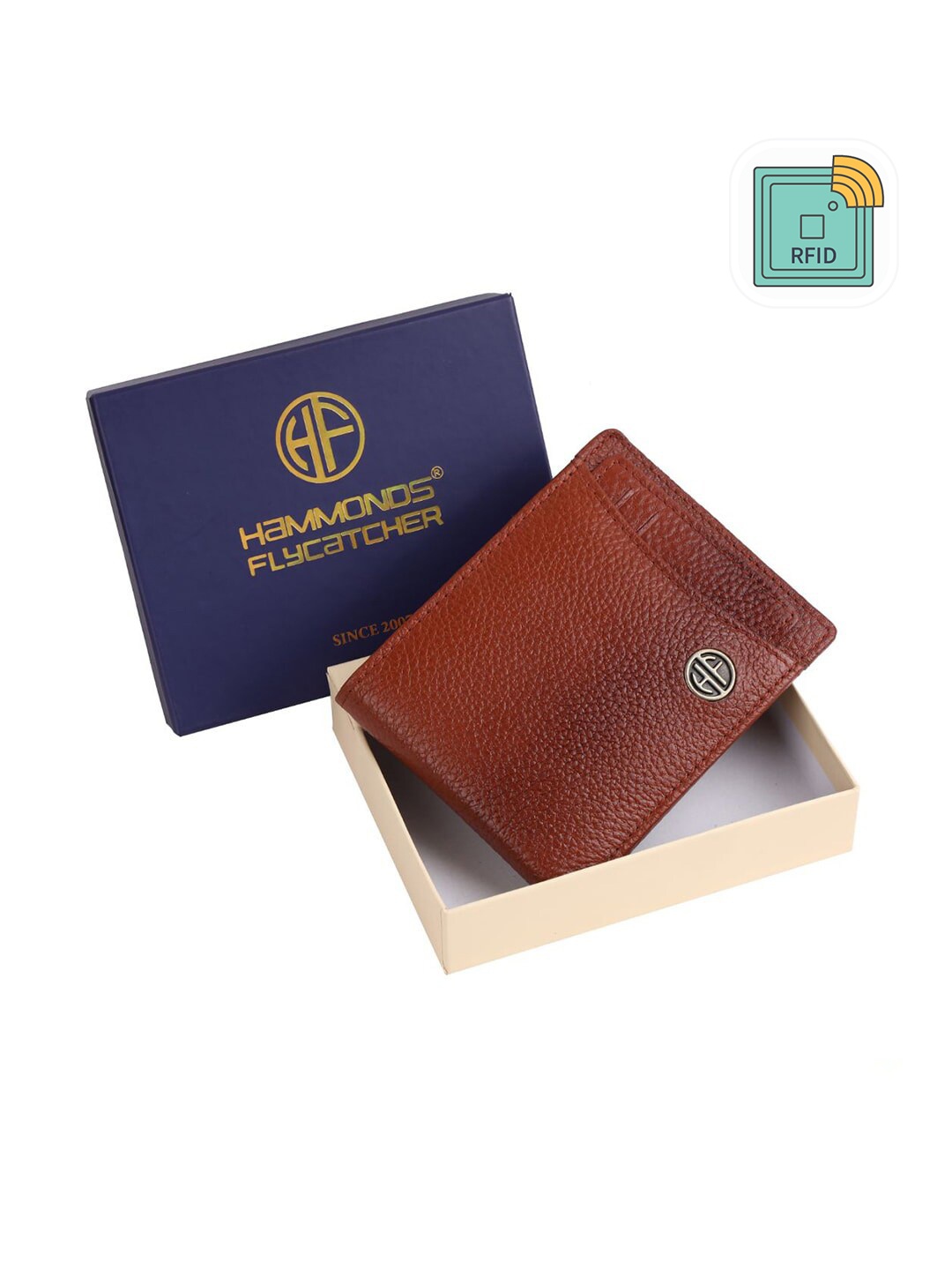 

HAMMONDS FLYCATCHER Men Brown Leather Two Fold Wallet