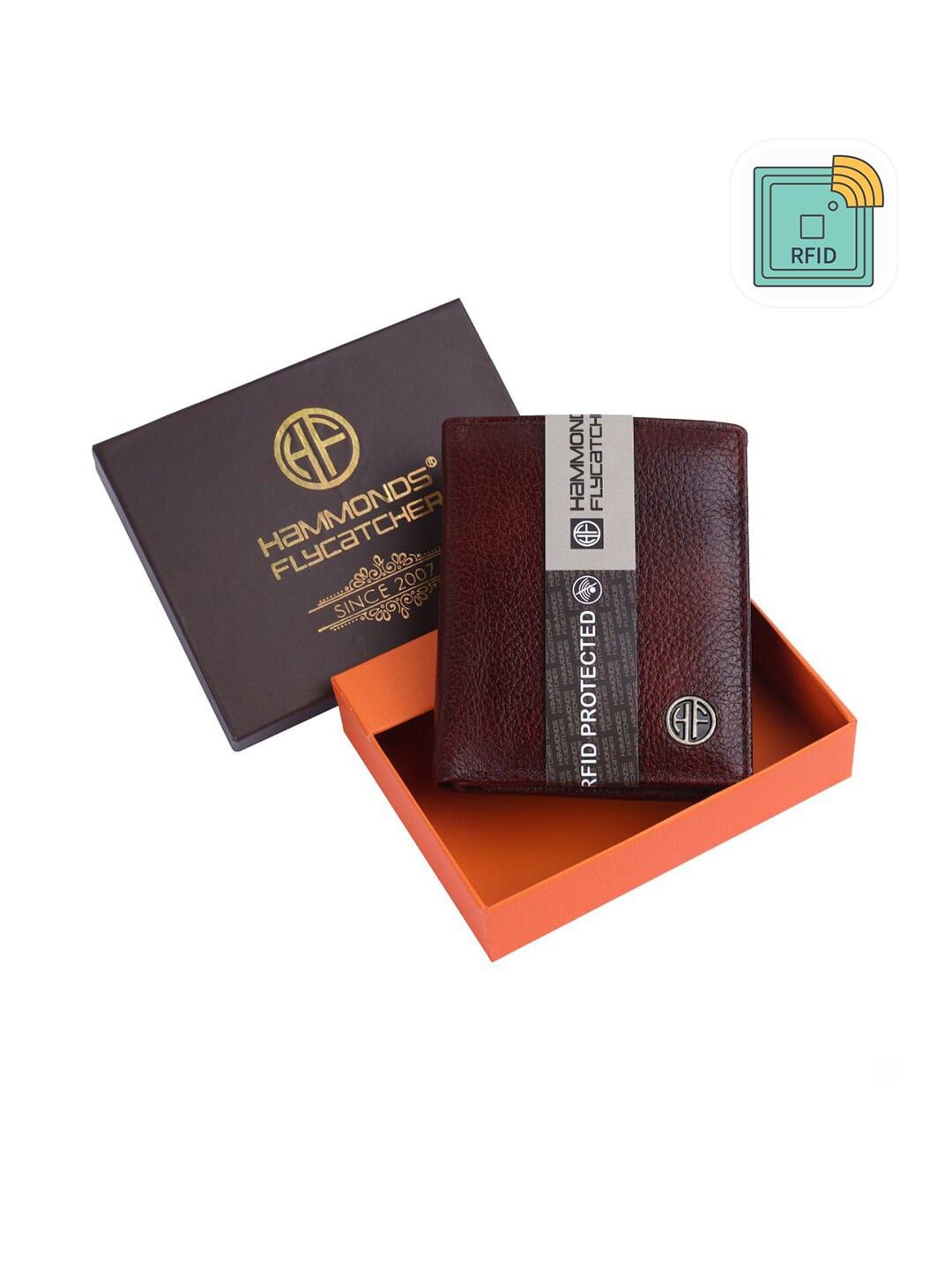 

HAMMONDS FLYCATCHER Men Brown Leather Two Fold Wallet