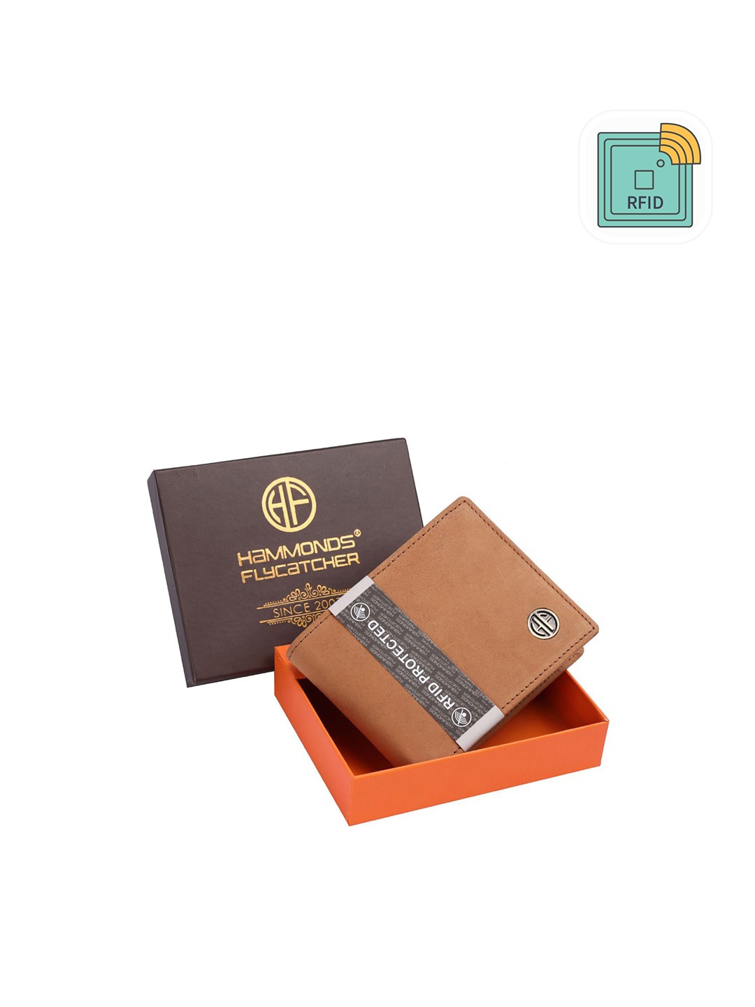 

HAMMONDS FLYCATCHER Men Brown Leather Two Fold Wallet