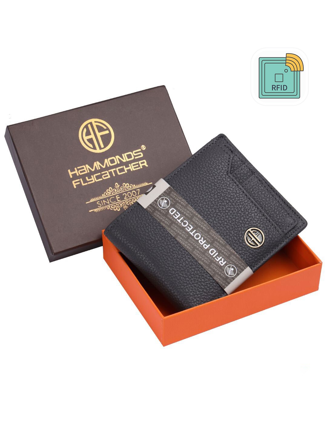 

HAMMONDS FLYCATCHER Men Grey Leather Two Fold Wallet