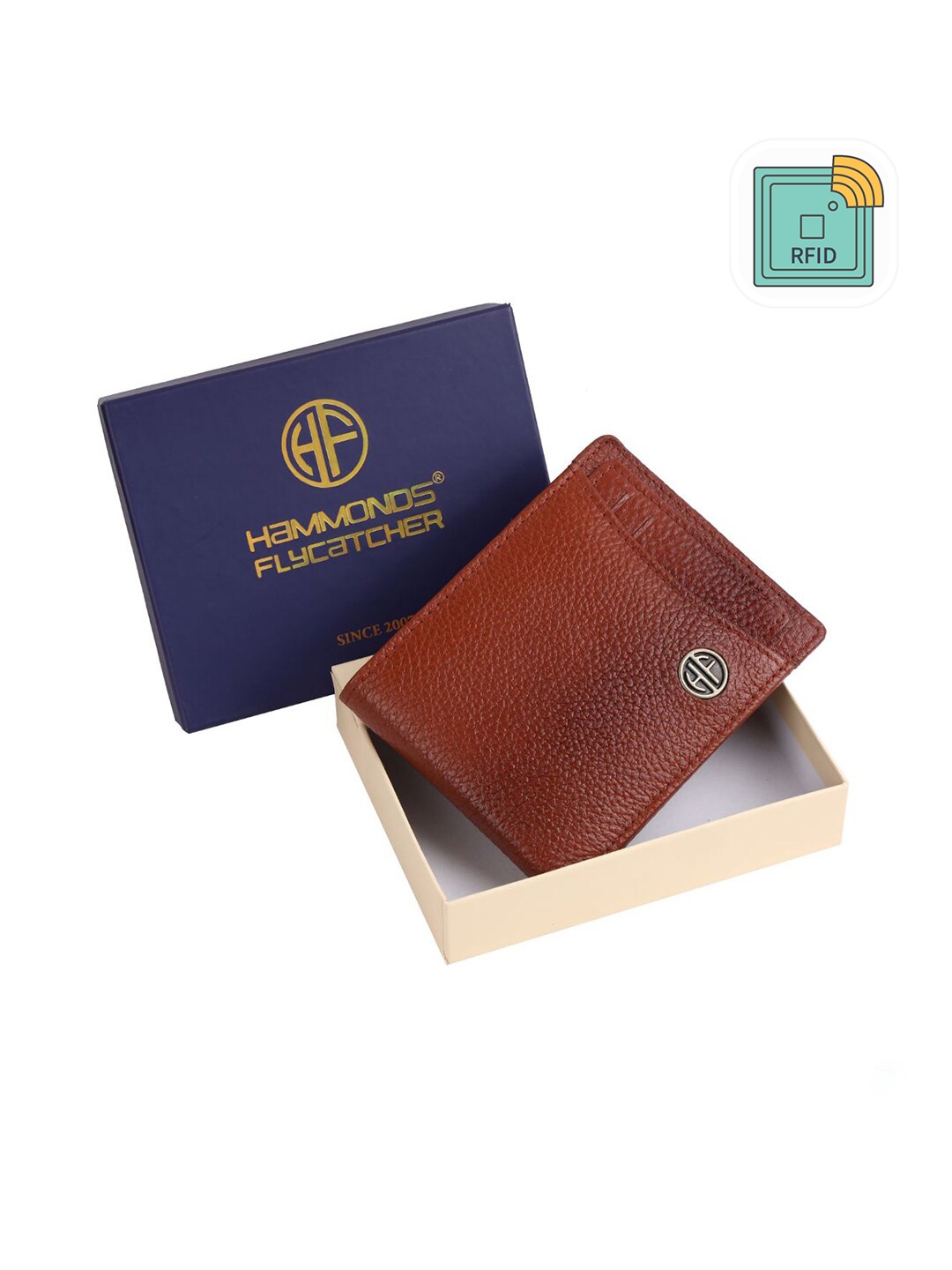 

HAMMONDS FLYCATCHER Men Brown Leather Two Fold Wallet