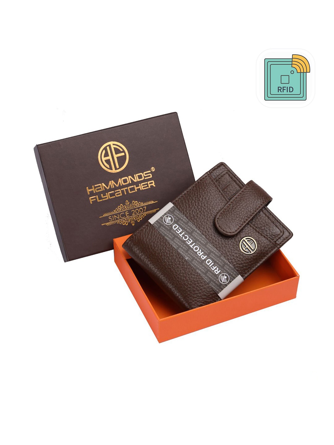 

HAMMONDS FLYCATCHER Men Brown Leather Two Fold Wallet