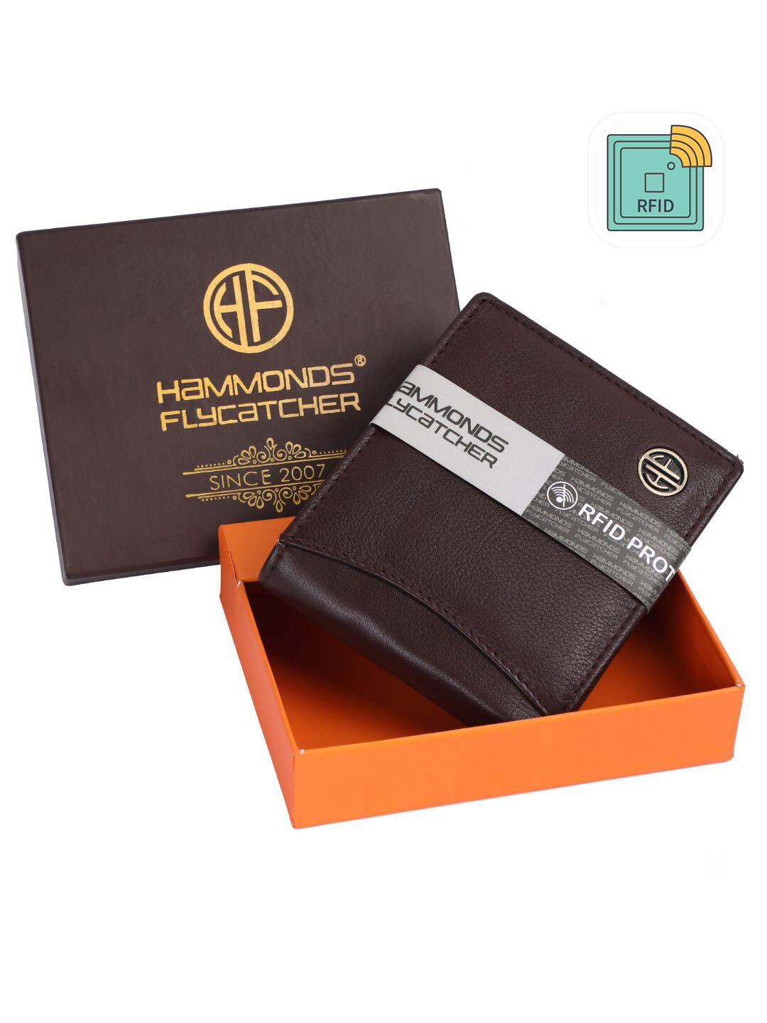 

HAMMONDS FLYCATCHER Men Brown Leather Two Fold Wallet